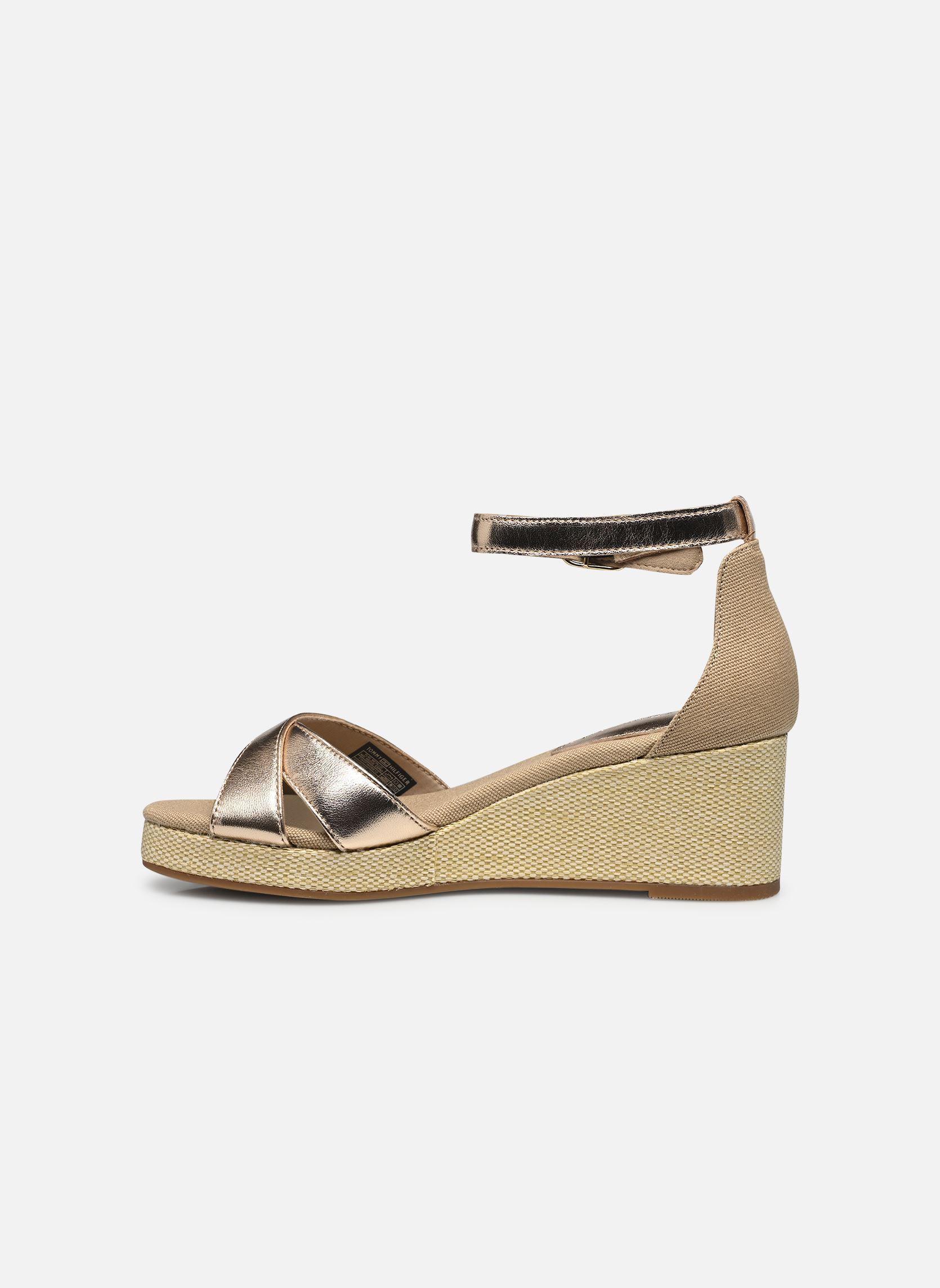Espadrilles compensées et plateformes FLAG METALLIC MID WE femme or et bronze Tommy Hilfiger Espadrilles compensées et plateformes FLAG METALLIC MID WE femme or et bronze GOLD