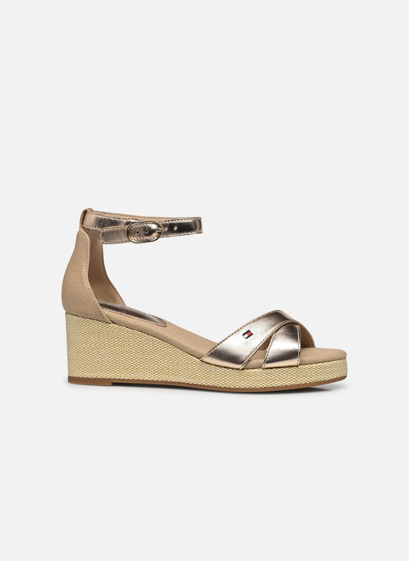 Espadrilles compensées et plateformes FLAG METALLIC MID WE femme or et bronze Tommy Hilfiger Espadrilles compensées et plateformes FLAG METALLIC MID WE femme or et bronze GOLD
