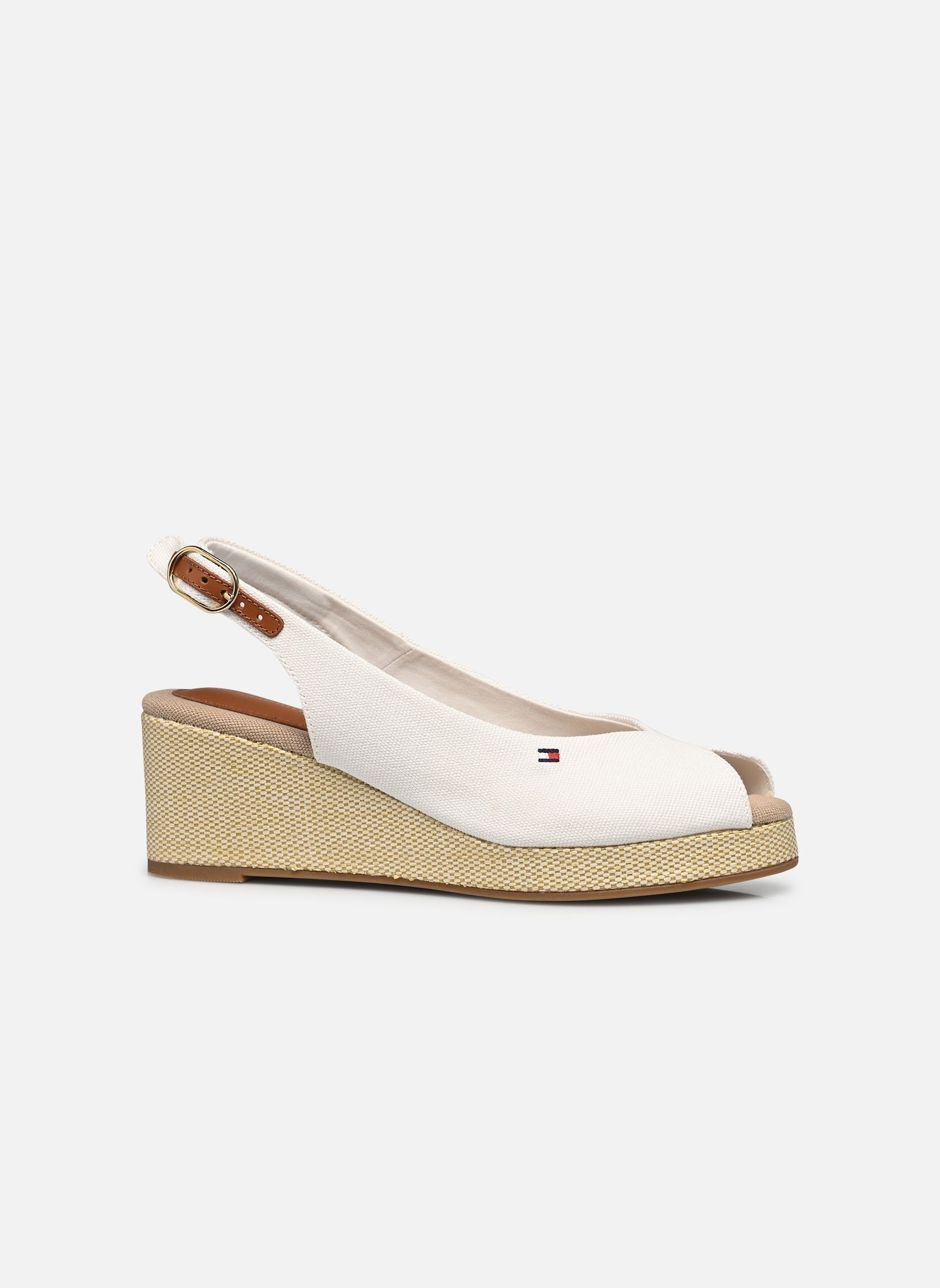 Keil- und Plateau-Espadrilles FLAG MID WEDGE ESPAD damen weiß Tommy Hilfiger Keil- und Plateau-Espadrilles FLAG MID WEDGE ESPAD damen weiß ECRU