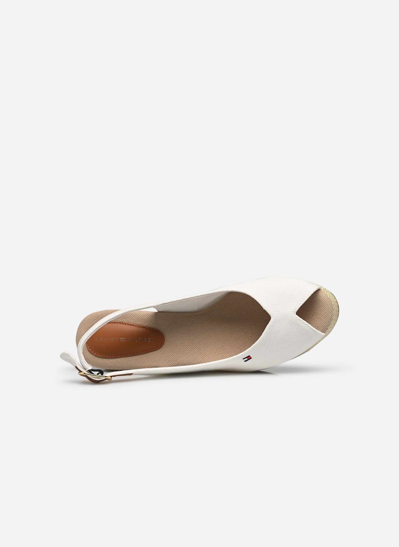 Keil- und Plateau-Espadrilles FLAG MID WEDGE ESPAD damen weiß Tommy Hilfiger Keil- und Plateau-Espadrilles FLAG MID WEDGE ESPAD damen weiß ECRU
