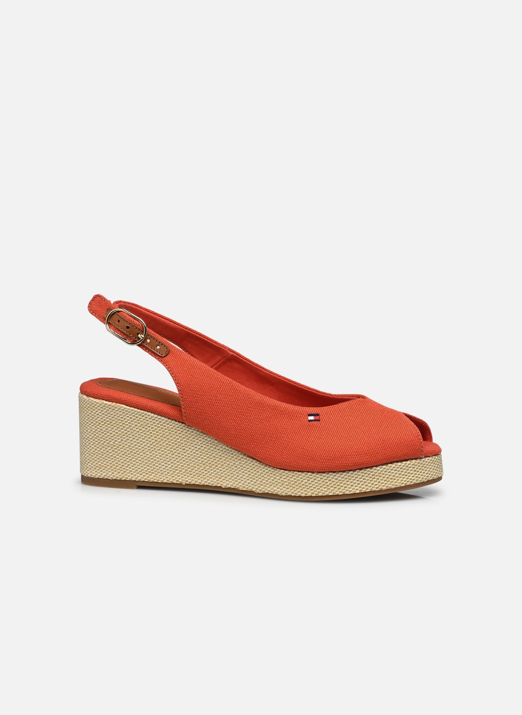 Espadrilles compensées et plateformes FLAG MID WEDGE ESPAD femme orange Tommy Hilfiger Espadrilles compensées et plateformes FLAG MID WEDGE ESPAD femme orange RUSTIC CLAY