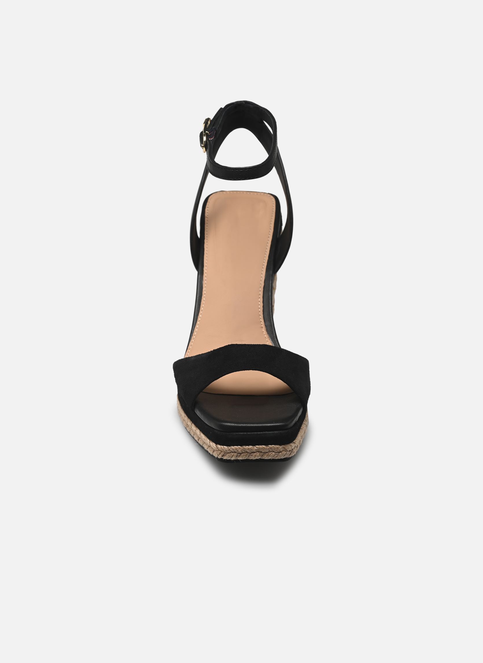 Espadrilles compensées et plateformes LEATHER & SUEDE HIGH femme noir Tommy Hilfiger Espadrilles compensées et plateformes LEATHER & SUEDE HIGH femme noir BLACK