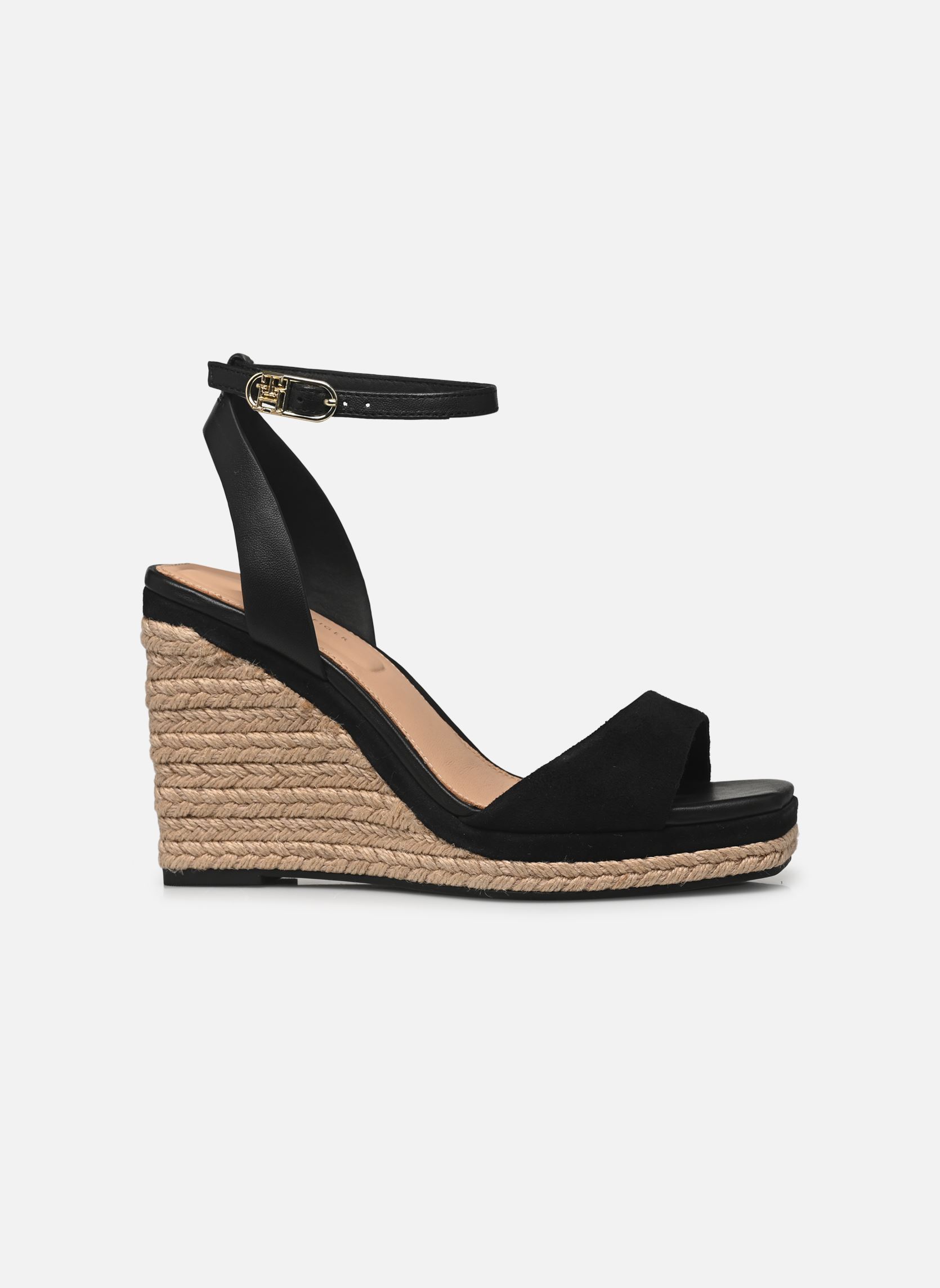 Espadrilles compensées et plateformes LEATHER & SUEDE HIGH femme noir Tommy Hilfiger Espadrilles compensées et plateformes LEATHER & SUEDE HIGH femme noir BLACK