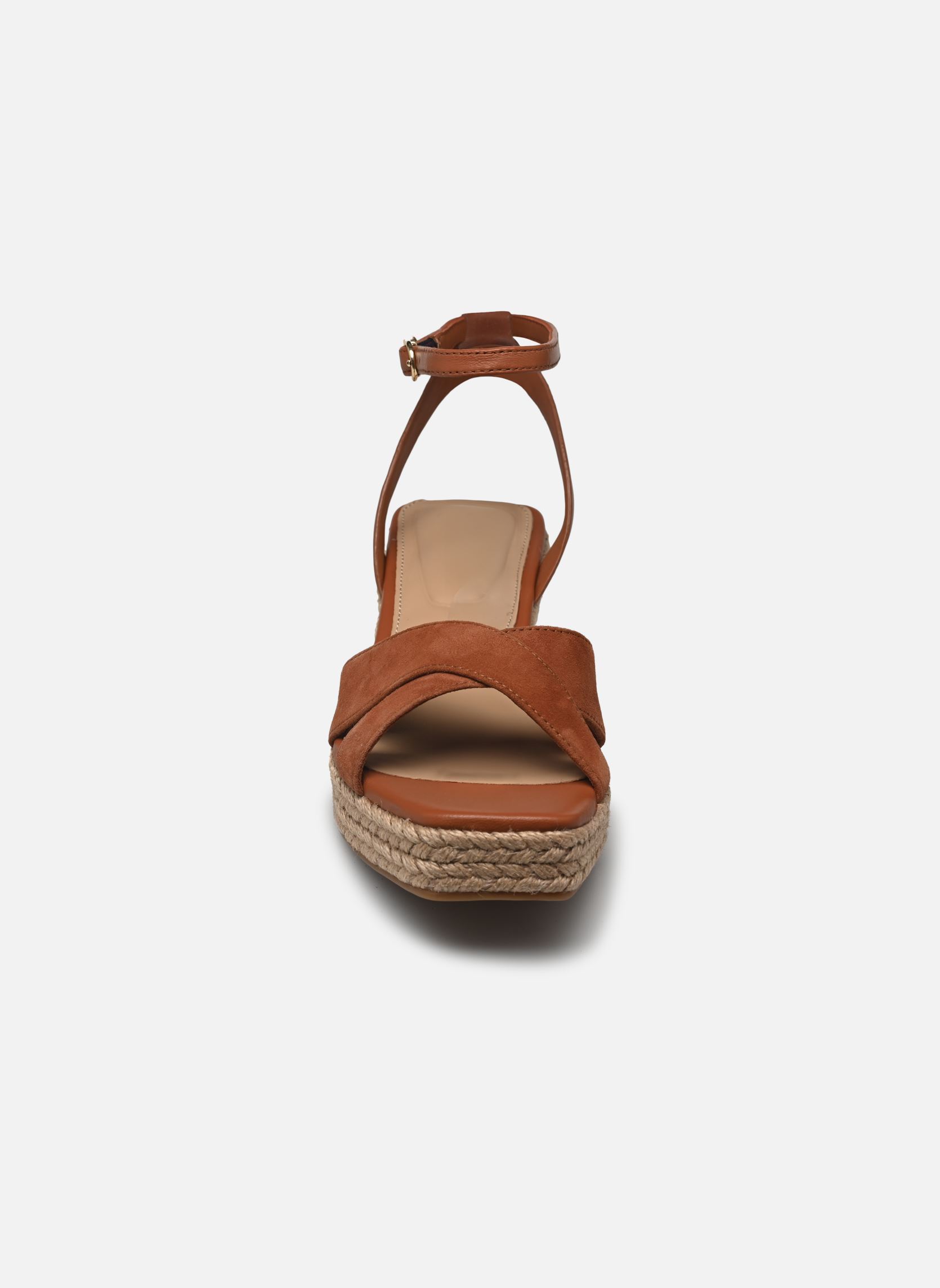 Espadrillas con zeppa e plateau LEATHER & SUEDE MID donna marrone Tommy Hilfiger Espadrillas con zeppa e plateau LEATHER & SUEDE MID donna marrone CINNAMON BARK