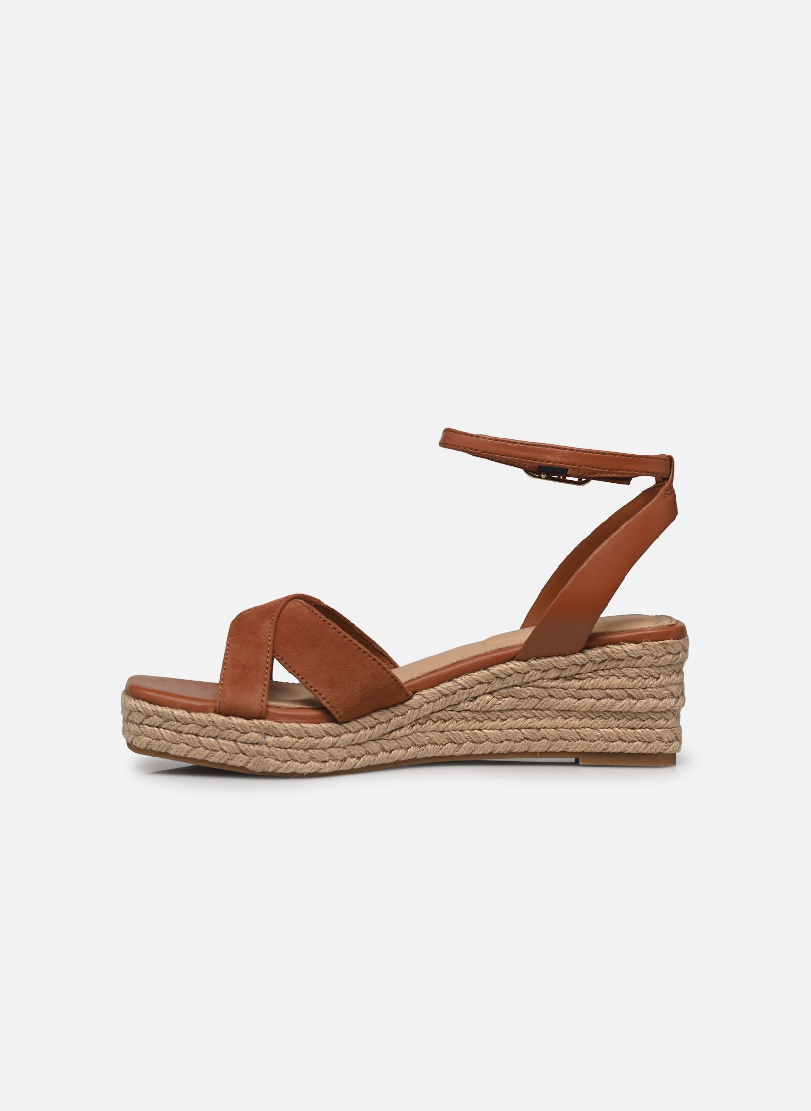 Espadrillas con zeppa e plateau LEATHER & SUEDE MID donna marrone Tommy Hilfiger Espadrillas con zeppa e plateau LEATHER & SUEDE MID donna marrone CINNAMON BARK