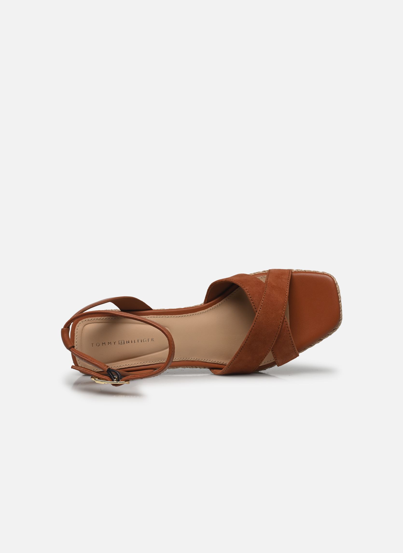 Espadrillas con zeppa e plateau LEATHER & SUEDE MID donna marrone Tommy Hilfiger Espadrillas con zeppa e plateau LEATHER & SUEDE MID donna marrone CINNAMON BARK