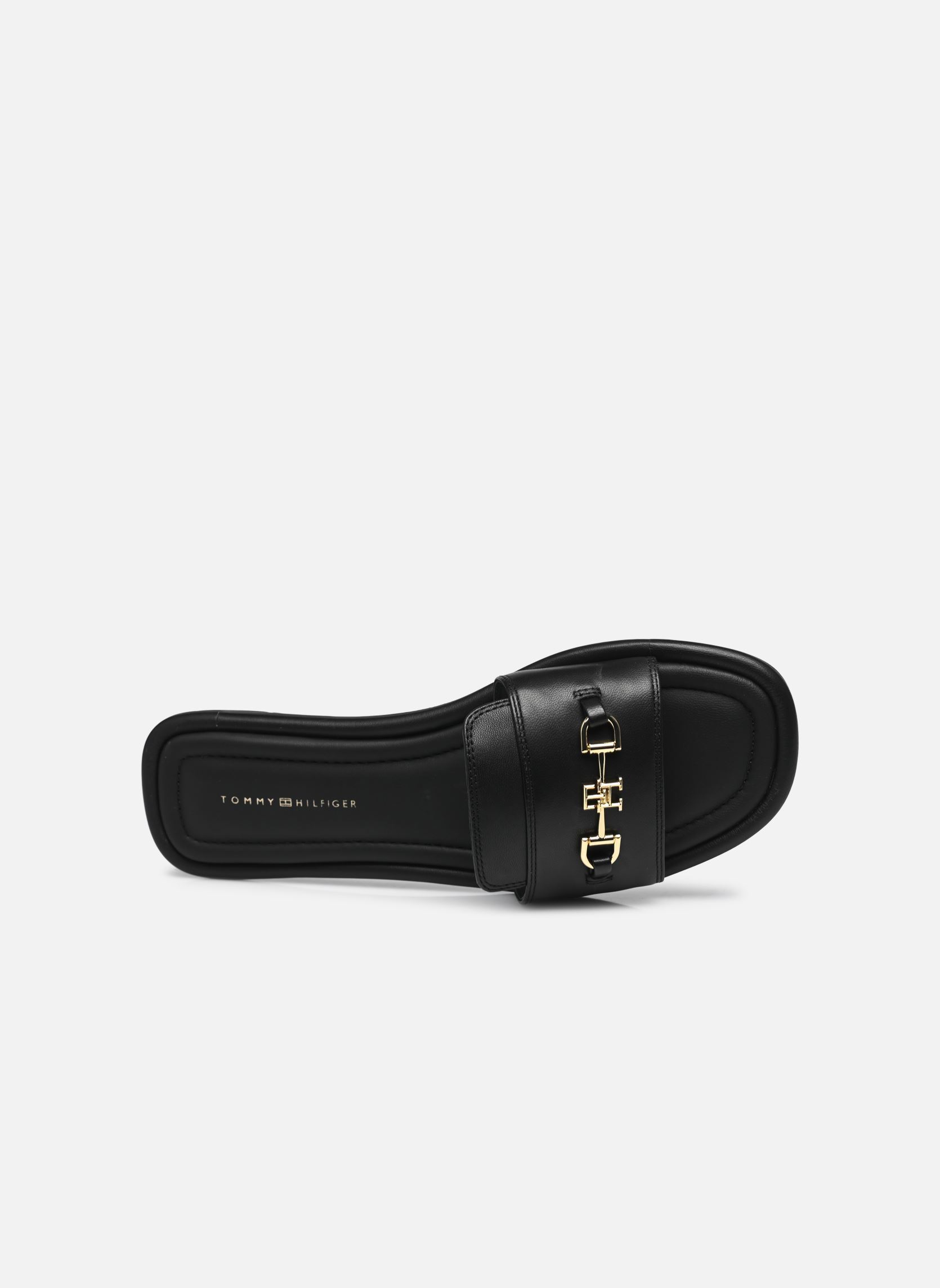 Sandales plates LEATHER HORSEBIT MUL femme noir Tommy Hilfiger Sandales plates LEATHER HORSEBIT MUL femme noir BLACK