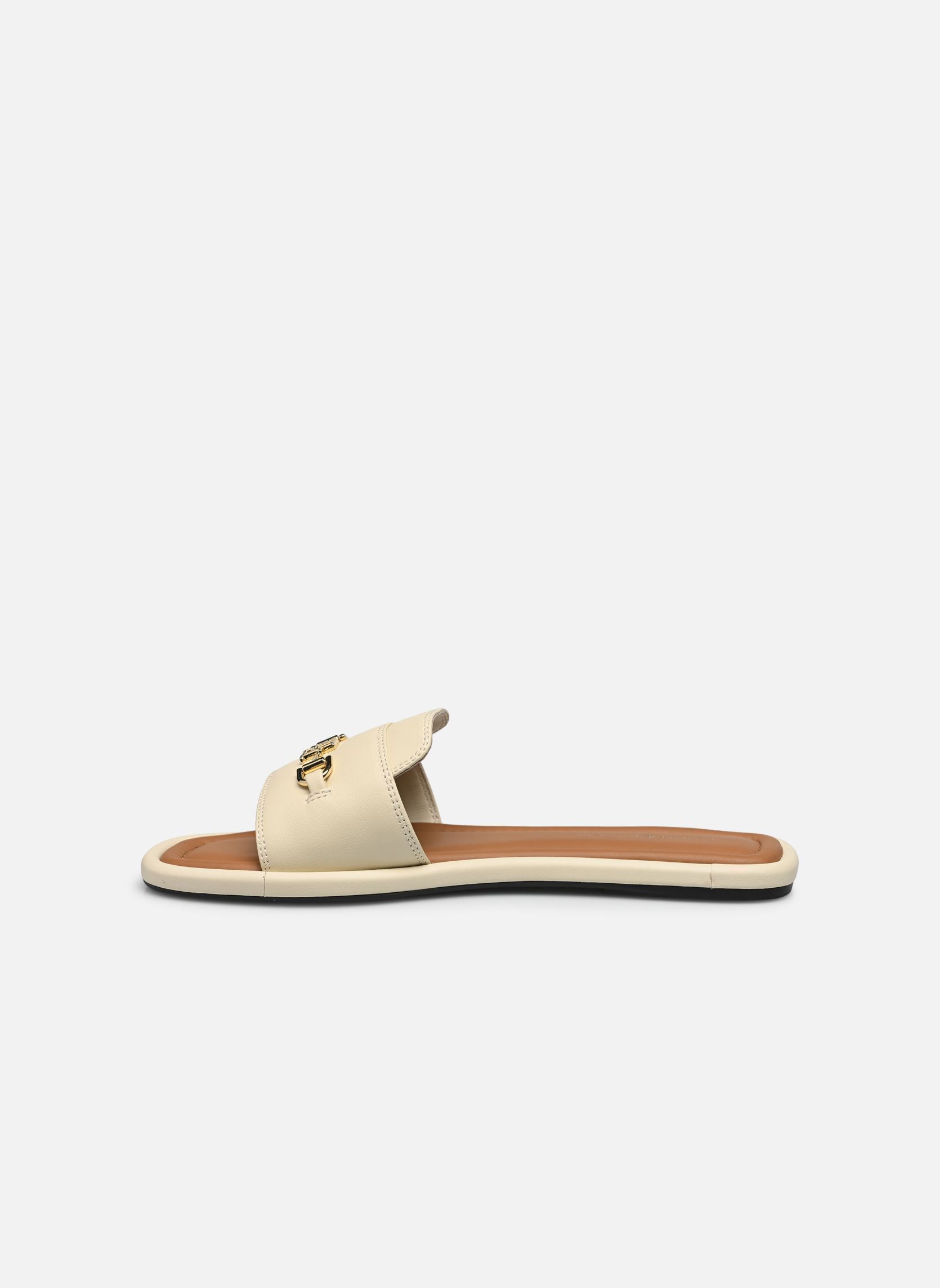 Flache Sandalen LEATHER HORSEBIT MUL damen beige Tommy Hilfiger Flache Sandalen LEATHER HORSEBIT MUL damen beige MUSLIN