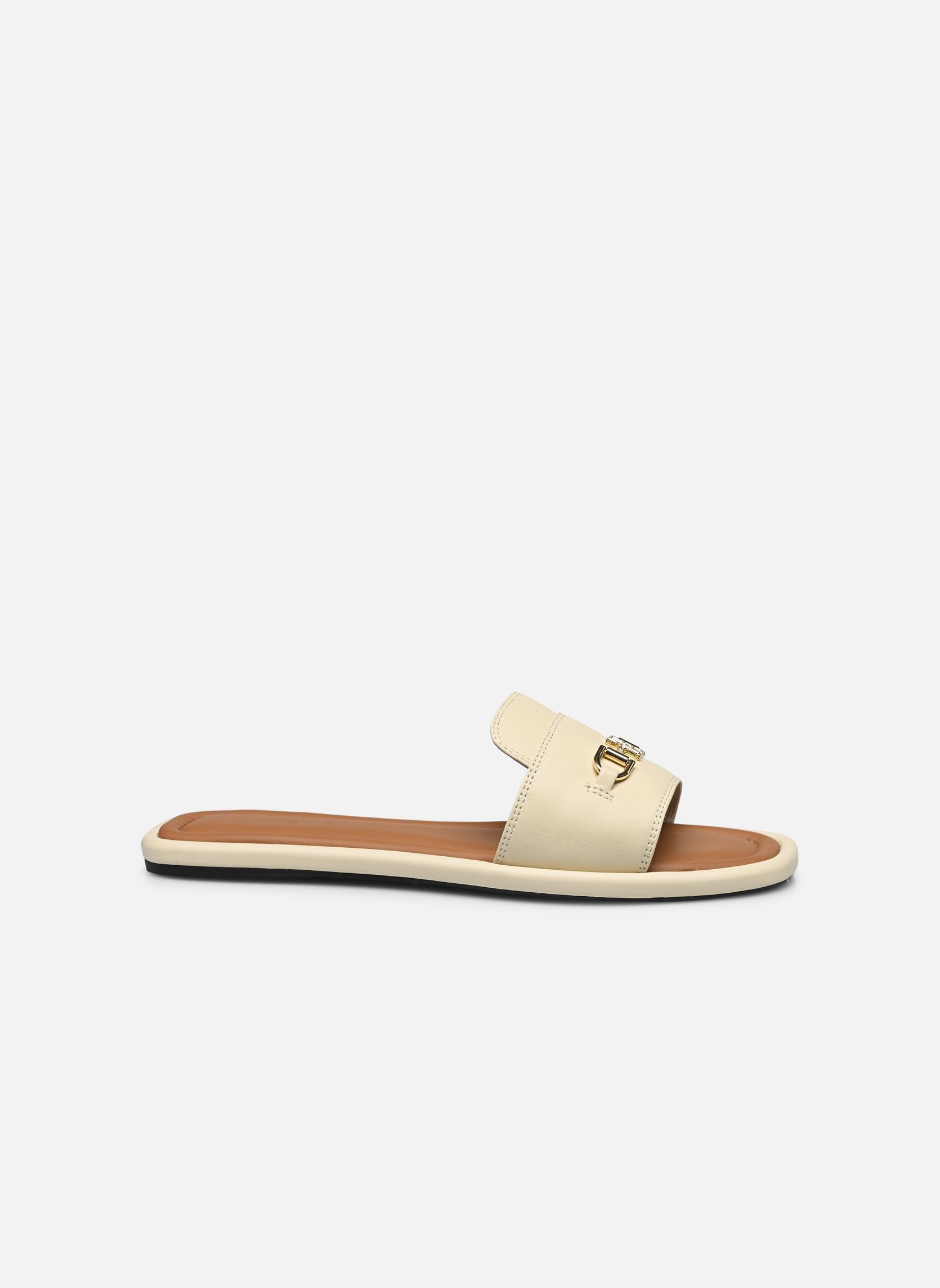 Flache Sandalen LEATHER HORSEBIT MUL damen beige Tommy Hilfiger Flache Sandalen LEATHER HORSEBIT MUL damen beige MUSLIN