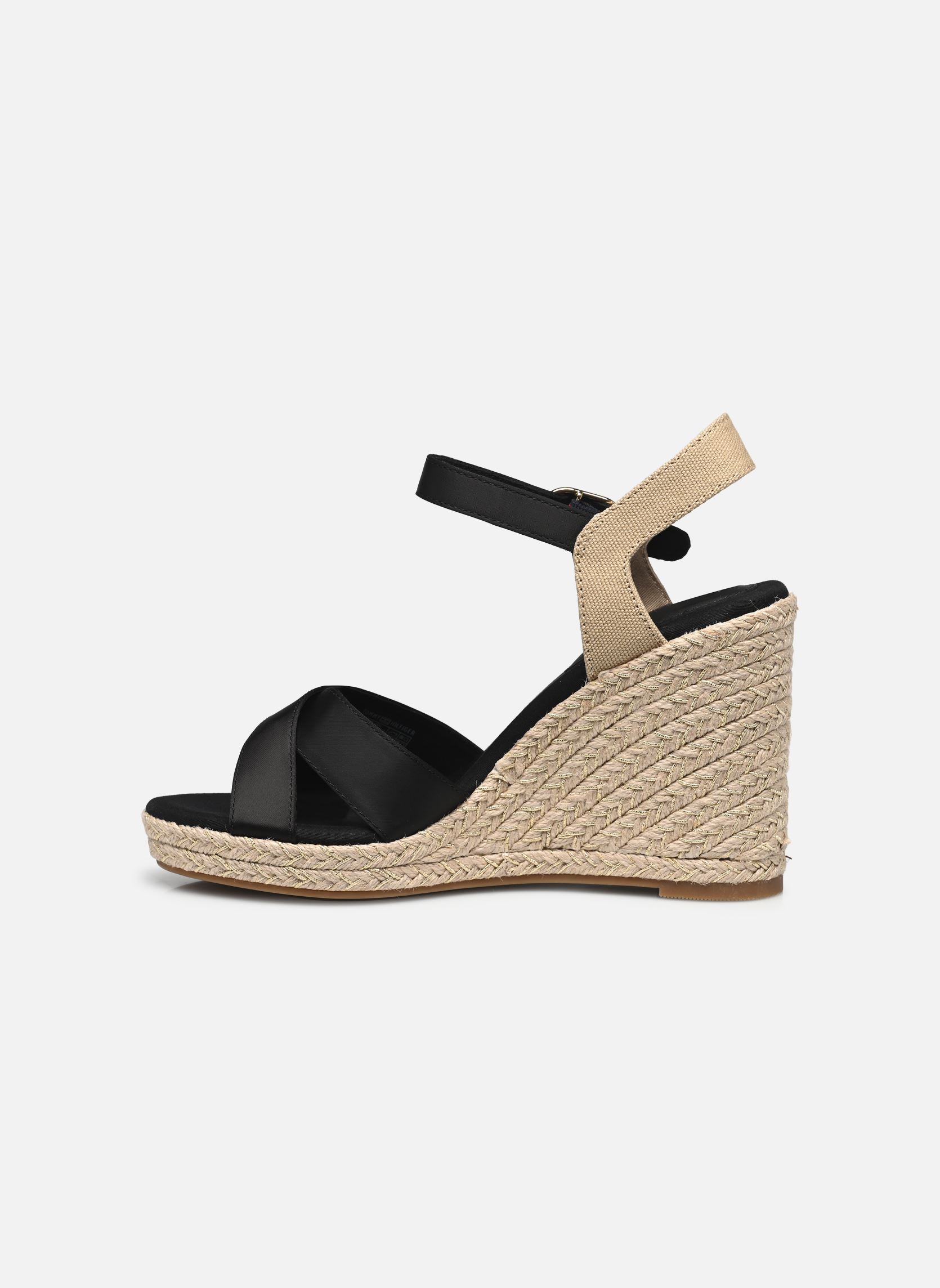 Keil- und Plateau-Espadrilles SATIN HIGH WEDGE ESP damen schwarz Tommy Hilfiger Keil- und Plateau-Espadrilles SATIN HIGH WEDGE ESP damen schwarz BLACK