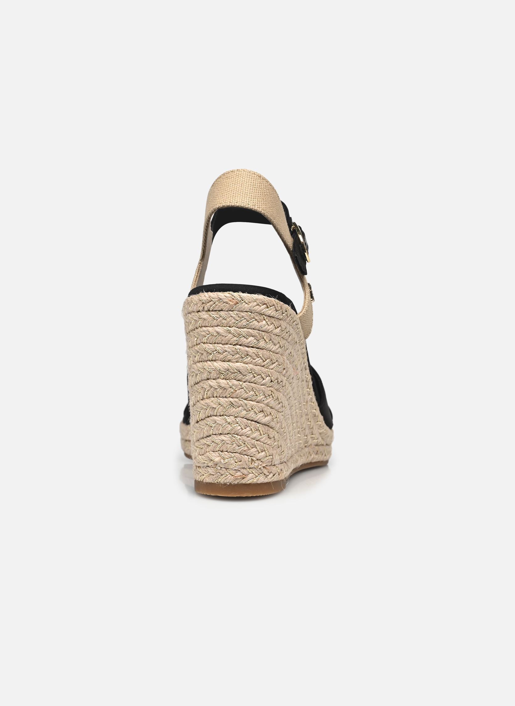 Keil- und Plateau-Espadrilles SATIN HIGH WEDGE ESP damen schwarz Tommy Hilfiger Keil- und Plateau-Espadrilles SATIN HIGH WEDGE ESP damen schwarz BLACK