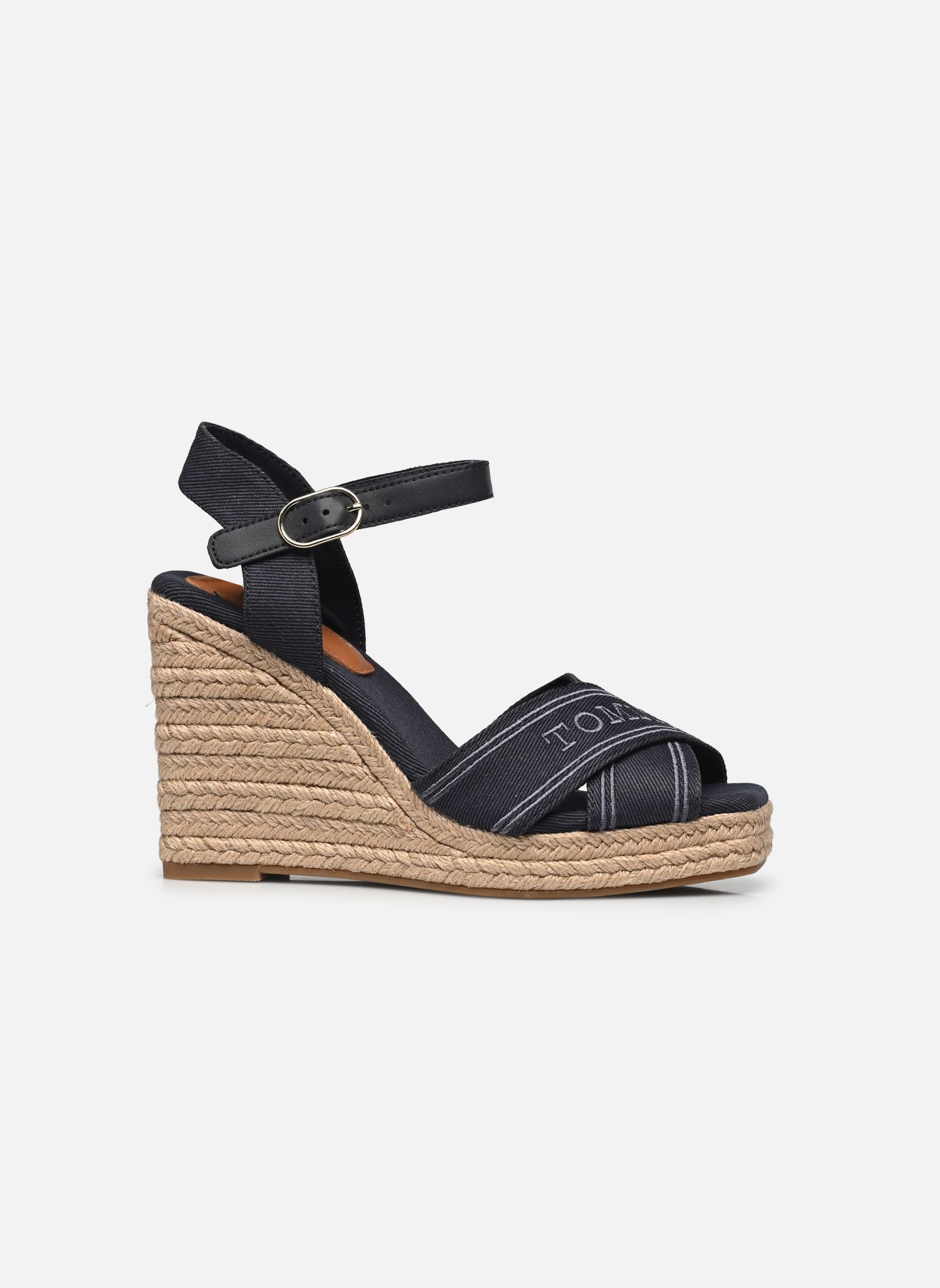 Espadrilles met sleehak en plateau TOMMY HILFIGER ESPAD SB dames blauw Tommy Hilfiger Espadrilles met sleehak en plateau TOMMY HILFIGER ESPAD SB dames blauw SPACE BLUE