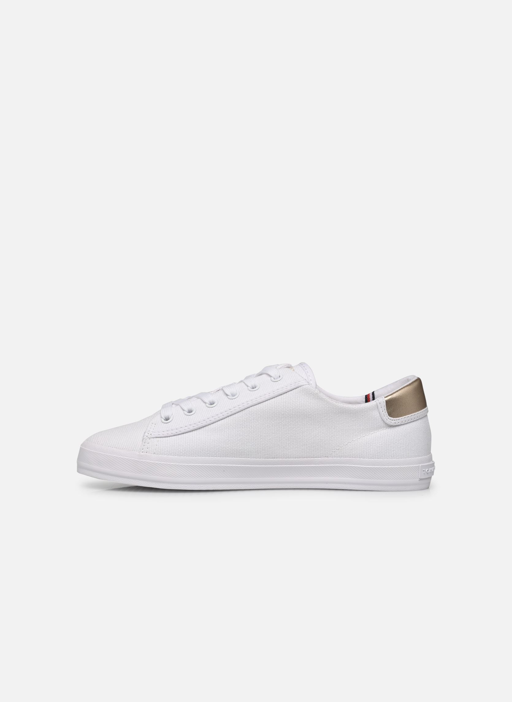 Baskets VULC CANVAS LACE UP femme blanc Tommy Hilfiger Baskets VULC CANVAS LACE UP femme blanc WHITE