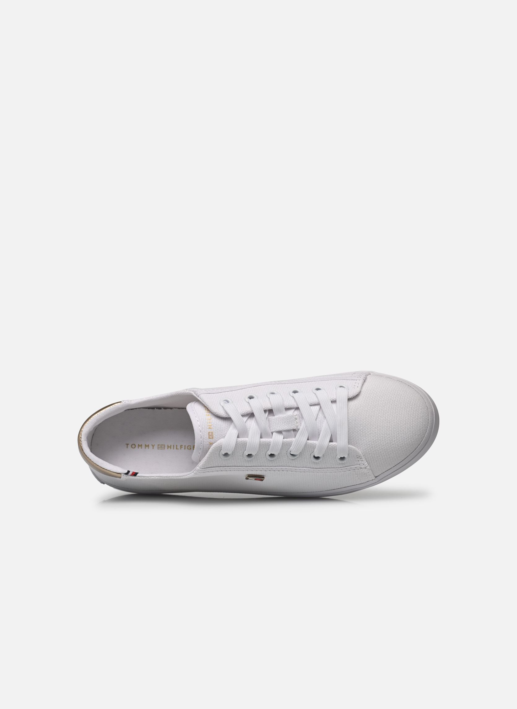Baskets VULC CANVAS LACE UP femme blanc Tommy Hilfiger Baskets VULC CANVAS LACE UP femme blanc WHITE