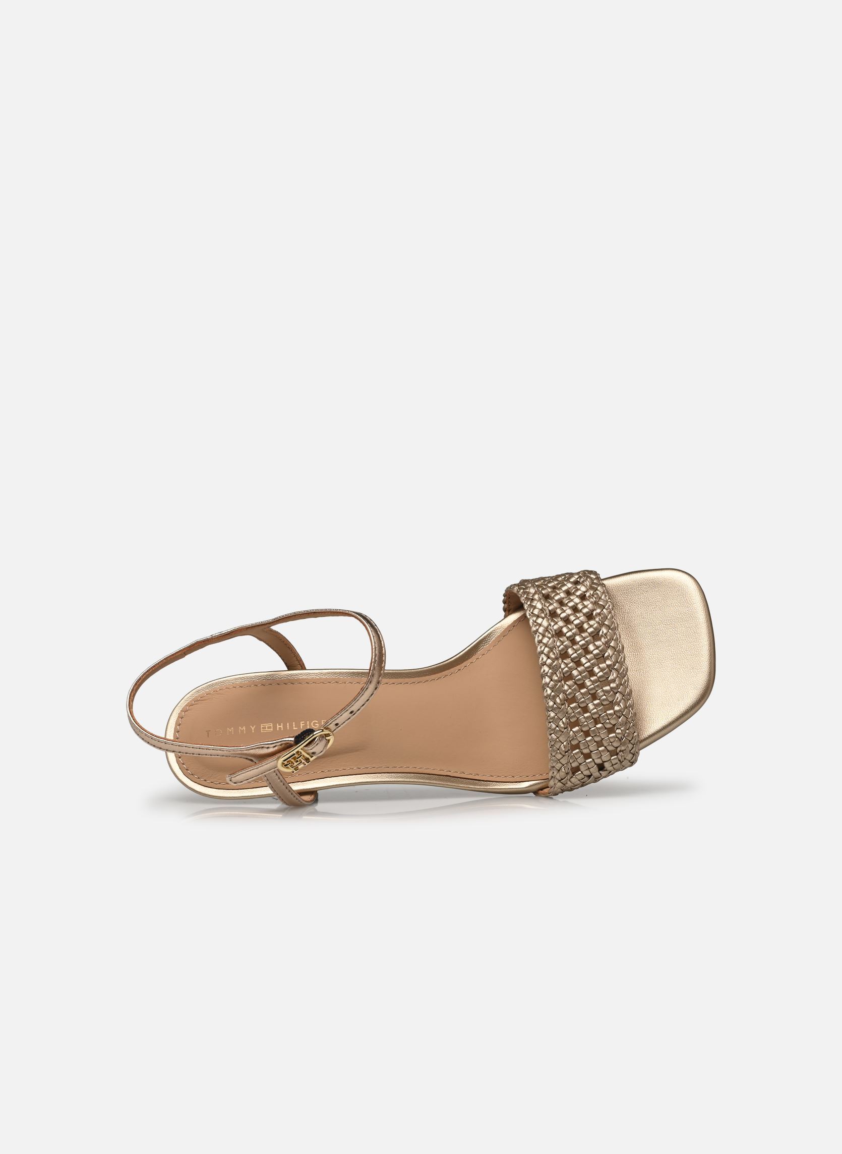 Sandales METALLIC LTHR KITTEN femme or et bronze Tommy Hilfiger Sandales METALLIC LTHR KITTEN femme or et bronze GOLD