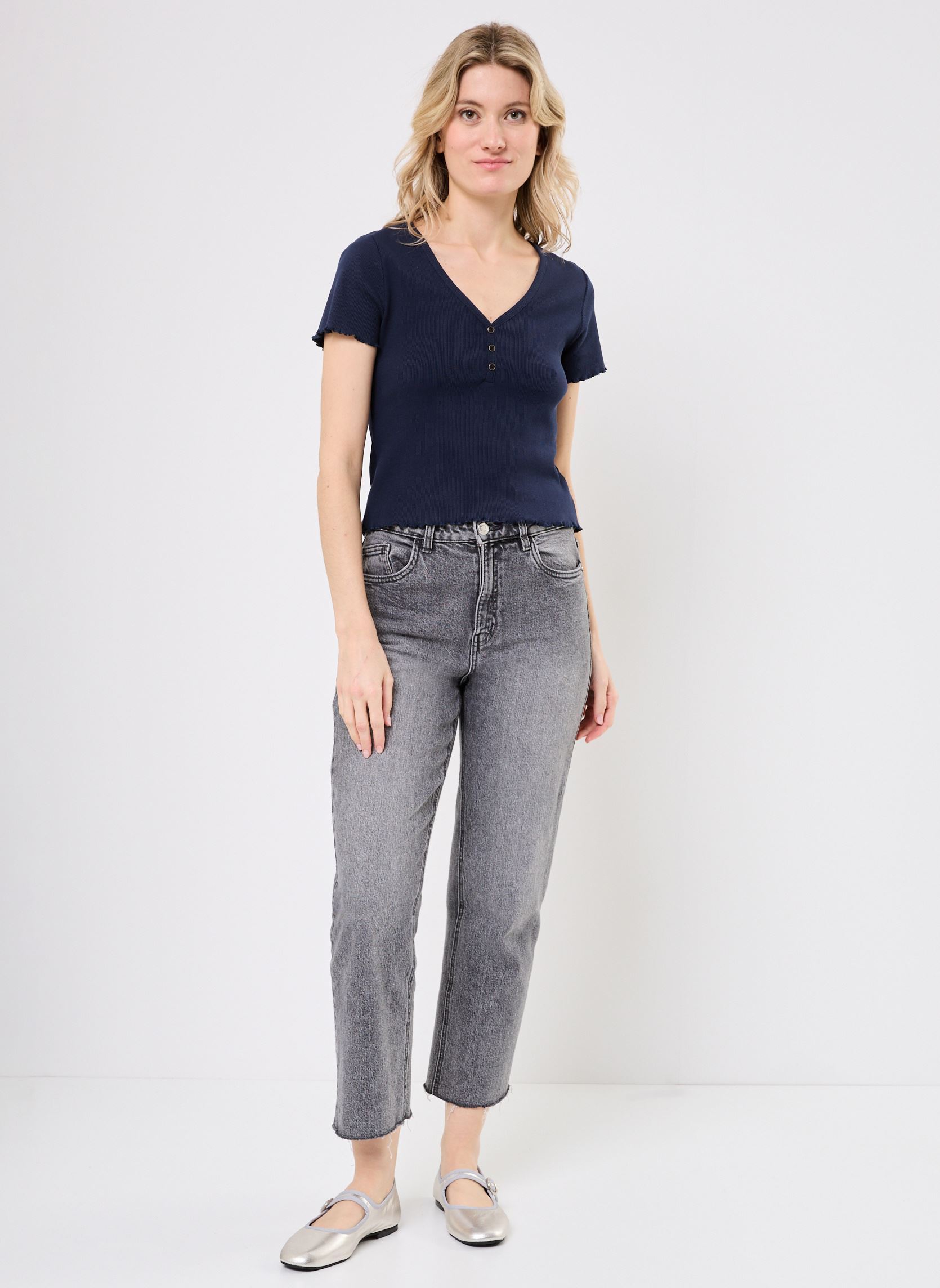 Tee-shirts manches courtes TRINITE femme bleu MADE BY Tee-shirts manches courtes TRINITE femme bleu BLACK IRIS