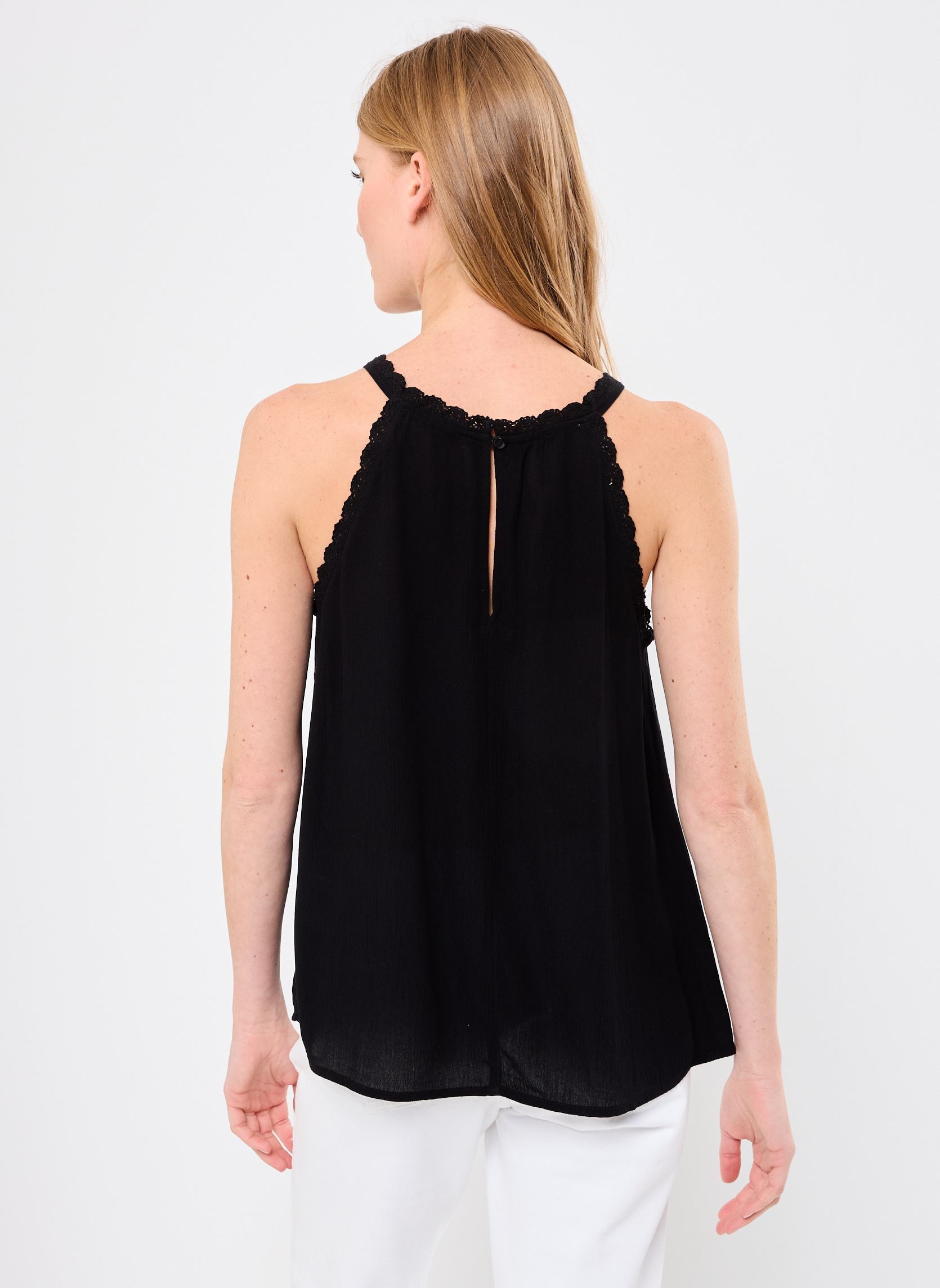 Tops COLETTE macramé femme noir MADE BY Tops COLETTE macramé femme noir JET BLACK