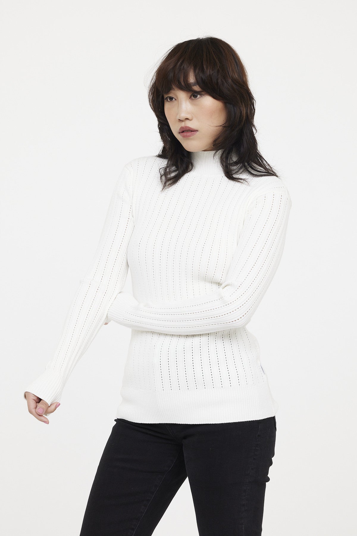 Pulls 11949-Femme femme blanc Lee Cooper Pulls 11949-Femme femme blanc Blanc
