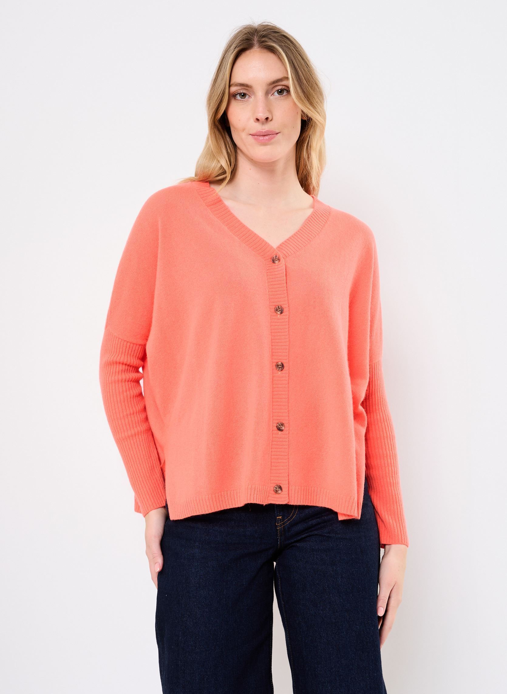 Gilets PAULA femme orange Absolut Cashmere Gilets PAULA femme orange POMELO NEON