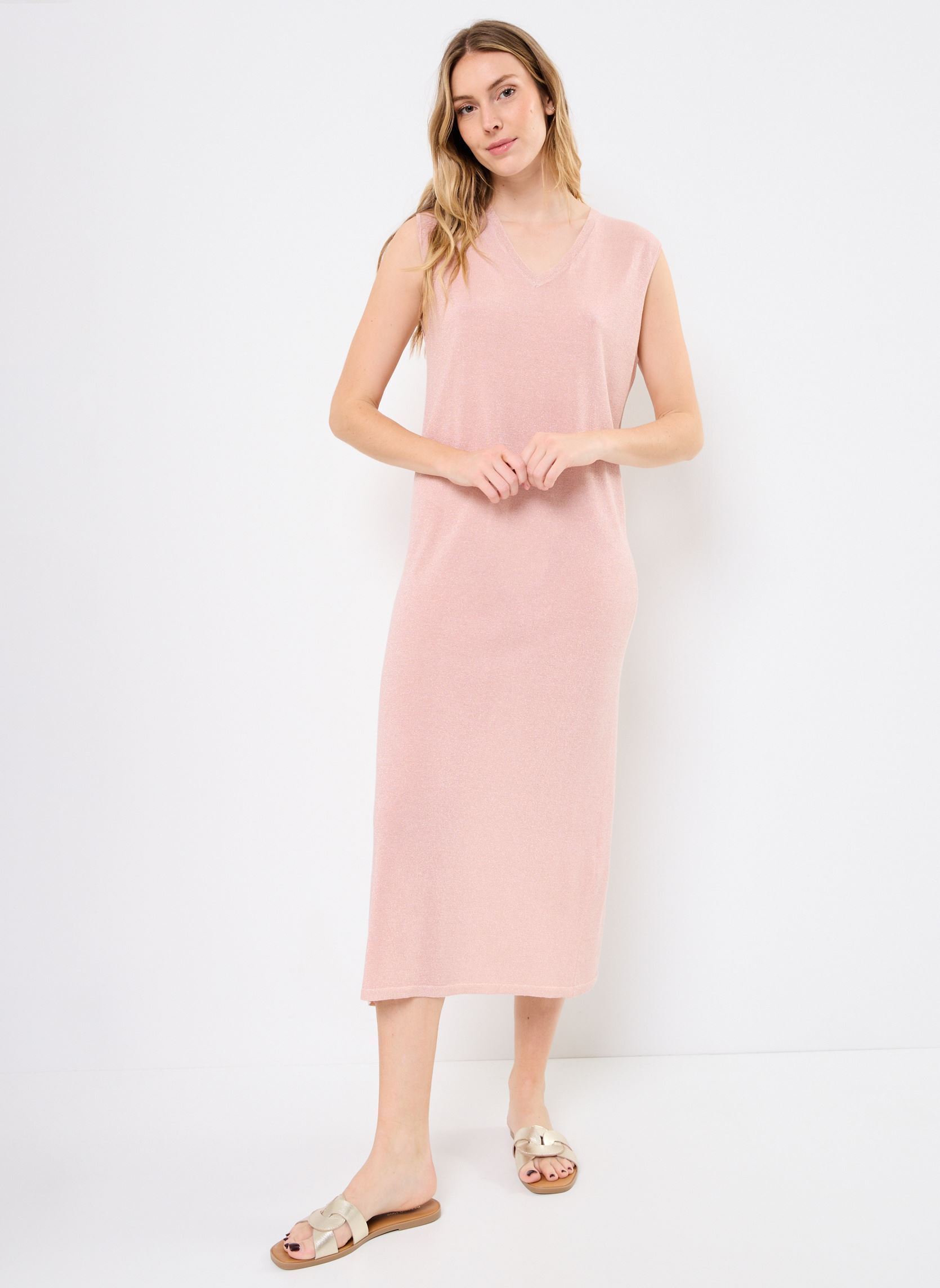 Robes longues MELANIE GLITTER femme rose Absolut Cashmere Robes longues MELANIE GLITTER femme rose CLOUDY PINK GLITTER 3 4 3 10 E