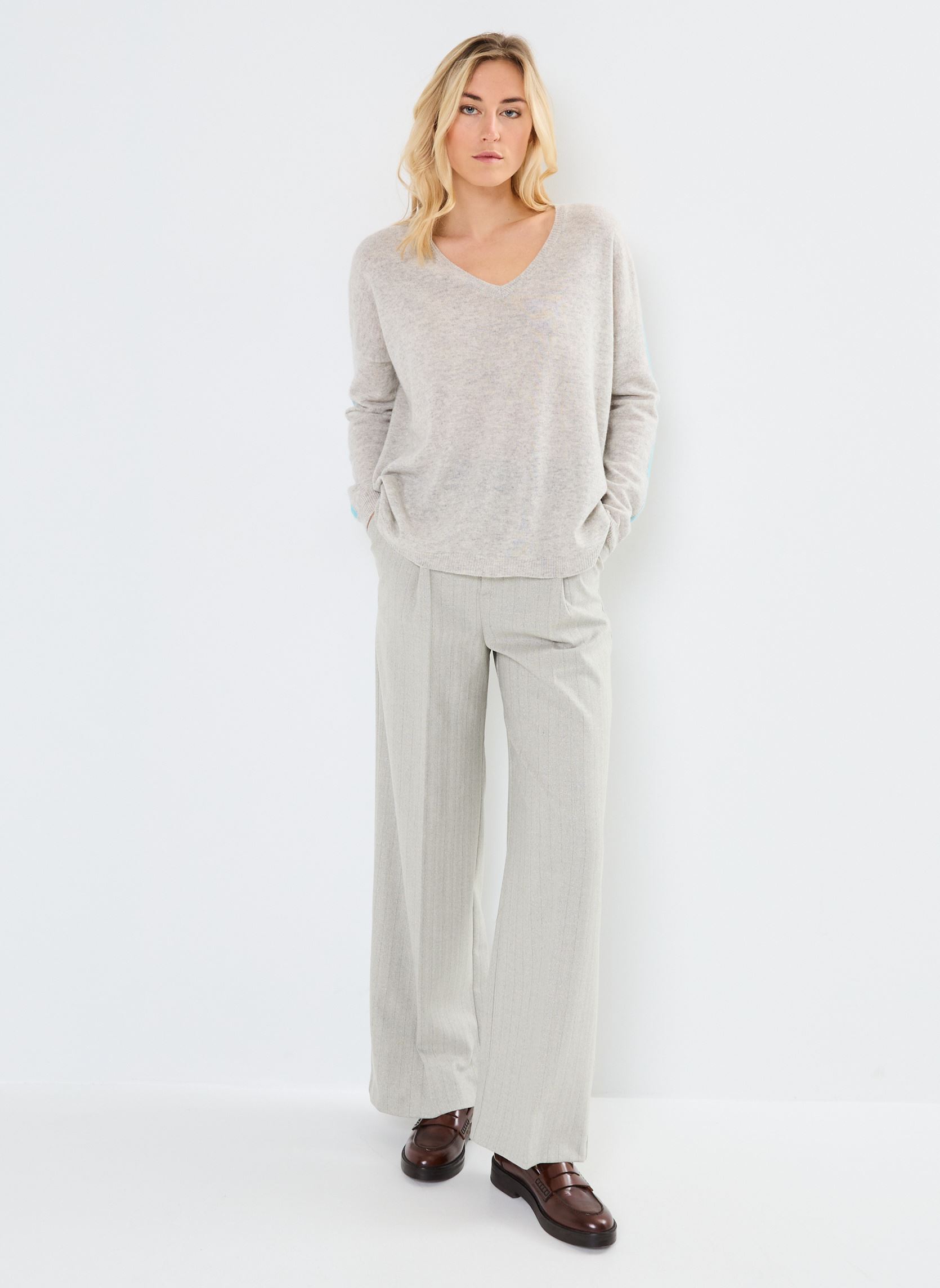 Pulls ALEXIA femme gris Absolut Cashmere Pulls ALEXIA femme gris LIGHT HEATHER GREY