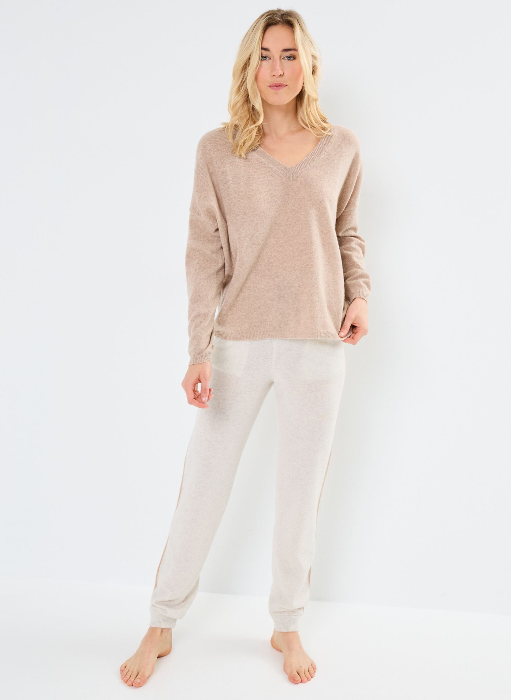 Bas de jogging AGUSTINA femme beige Absolut Cashmere Bas de jogging AGUSTINA femme beige CLOUD