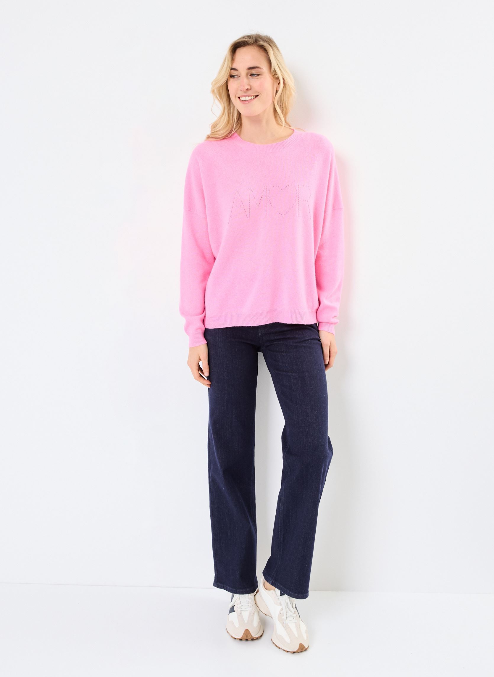 Truien INEZ dames roze Absolut Cashmere Truien INEZ dames roze BUBBLE GUM NEON