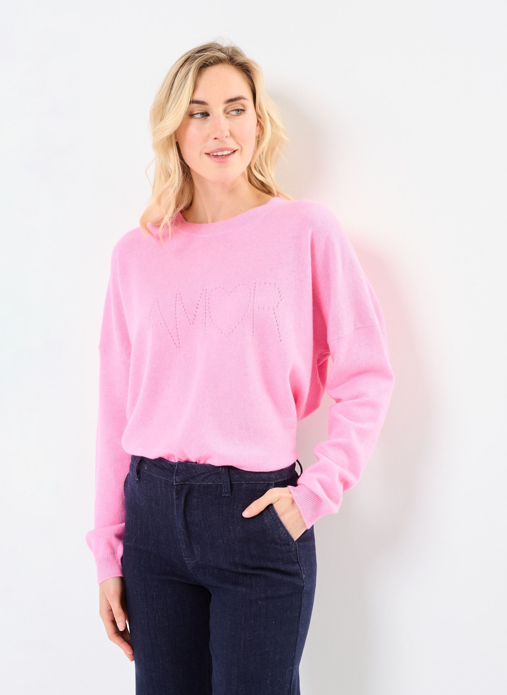 Truien INEZ dames roze Absolut Cashmere Truien INEZ dames roze BUBBLE GUM NEON