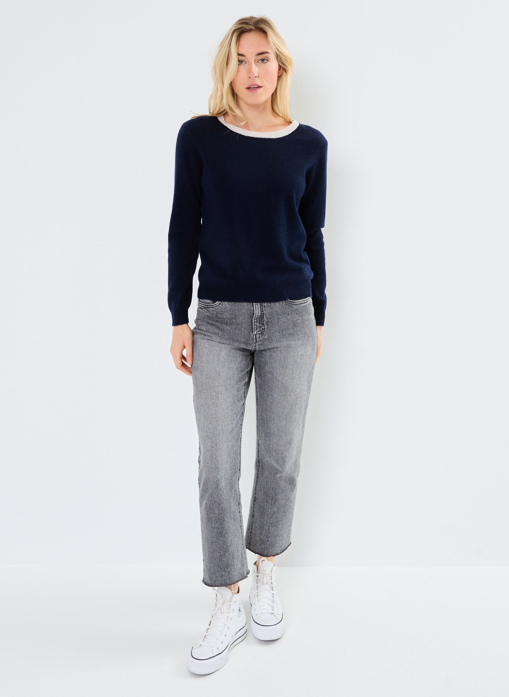 Pulls CARLINA femme bleu Absolut Cashmere Pulls CARLINA femme bleu NAVY/CLOUD