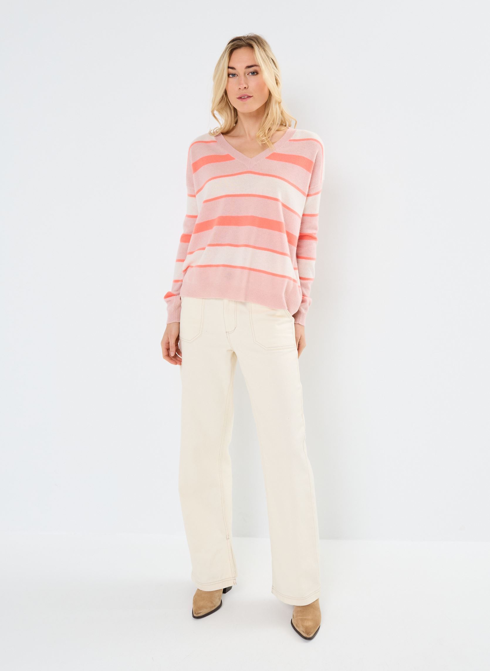Pullover ALVARA damen mehrfarbig Absolut Cashmere Pullover ALVARA damen mehrfarbig STRIPES CLOUDY PINK