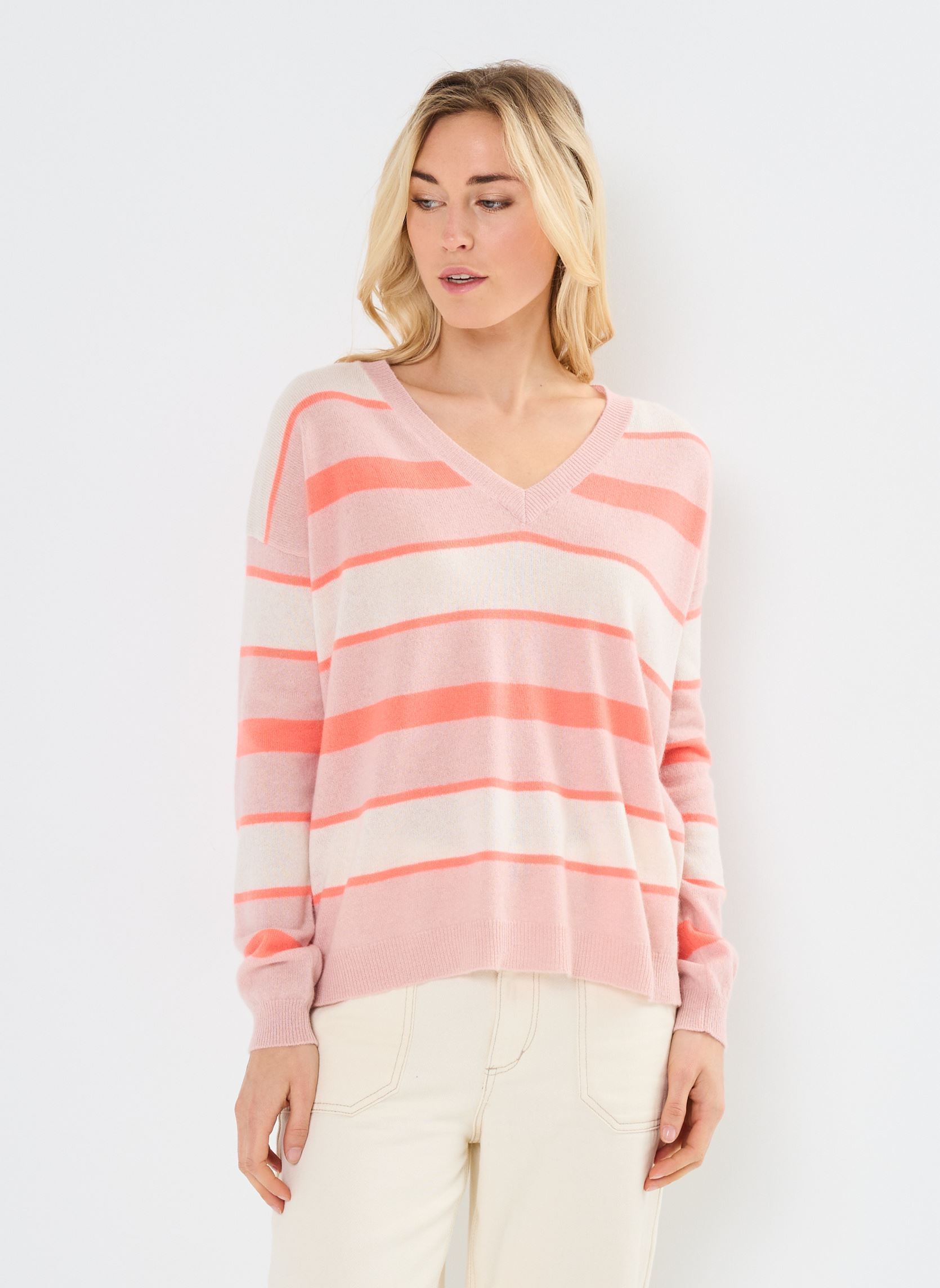 Pullover ALVARA damen mehrfarbig Absolut Cashmere Pullover ALVARA damen mehrfarbig STRIPES CLOUDY PINK