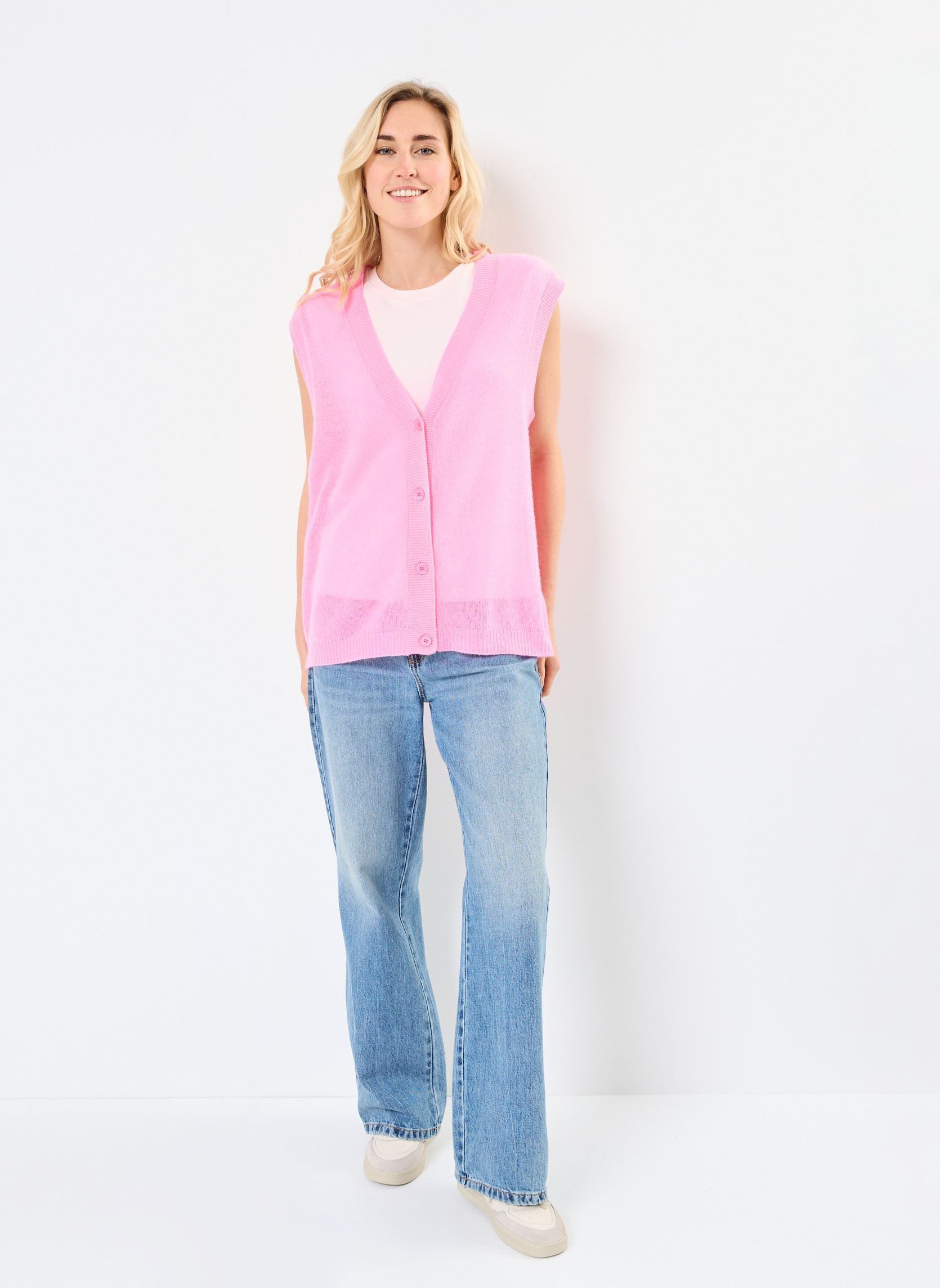 Vesten INA dames roze Absolut Cashmere Vesten INA dames roze BUBBLE GUM NEON