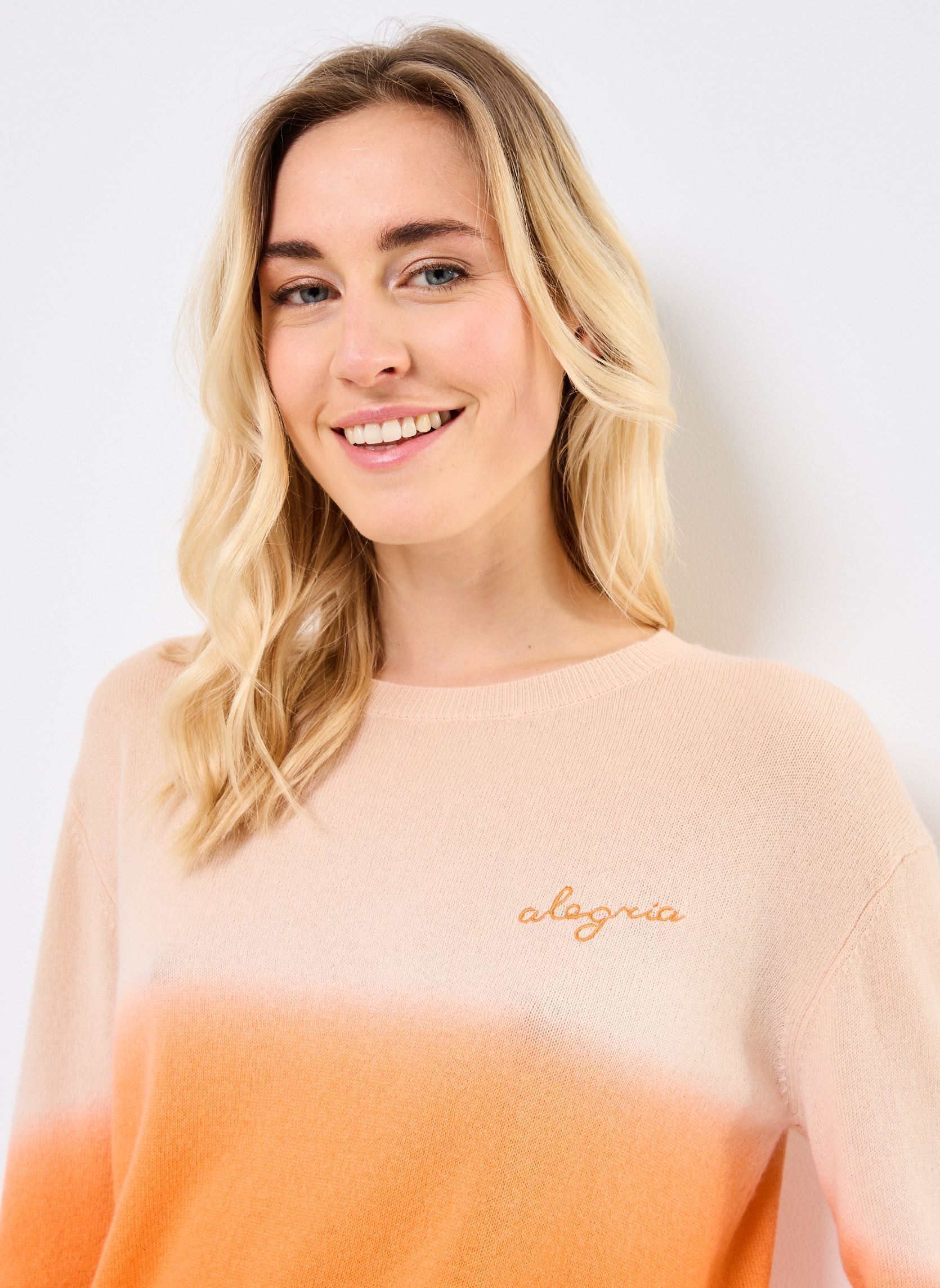 Pull Femme Oliver Bonas Orange – Coton, Manches Longues, Taille 10 (occasion Bon état)
