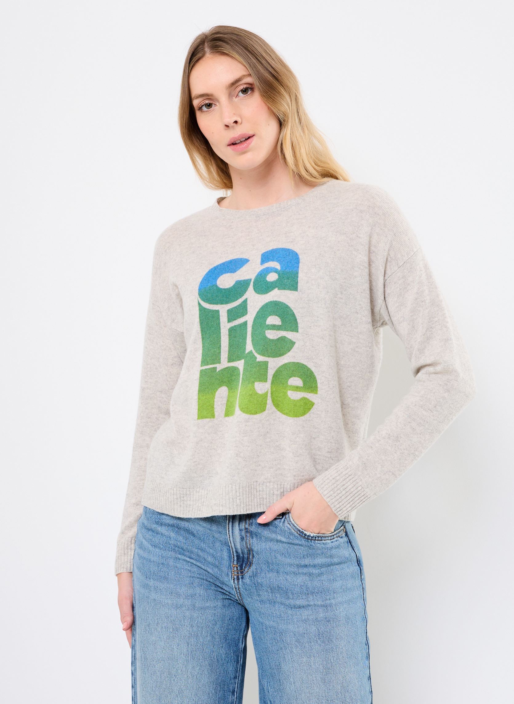 Truien MANOLITA dames grijs Absolut Cashmere Truien MANOLITA dames grijs LIGHT HEATHER GREY