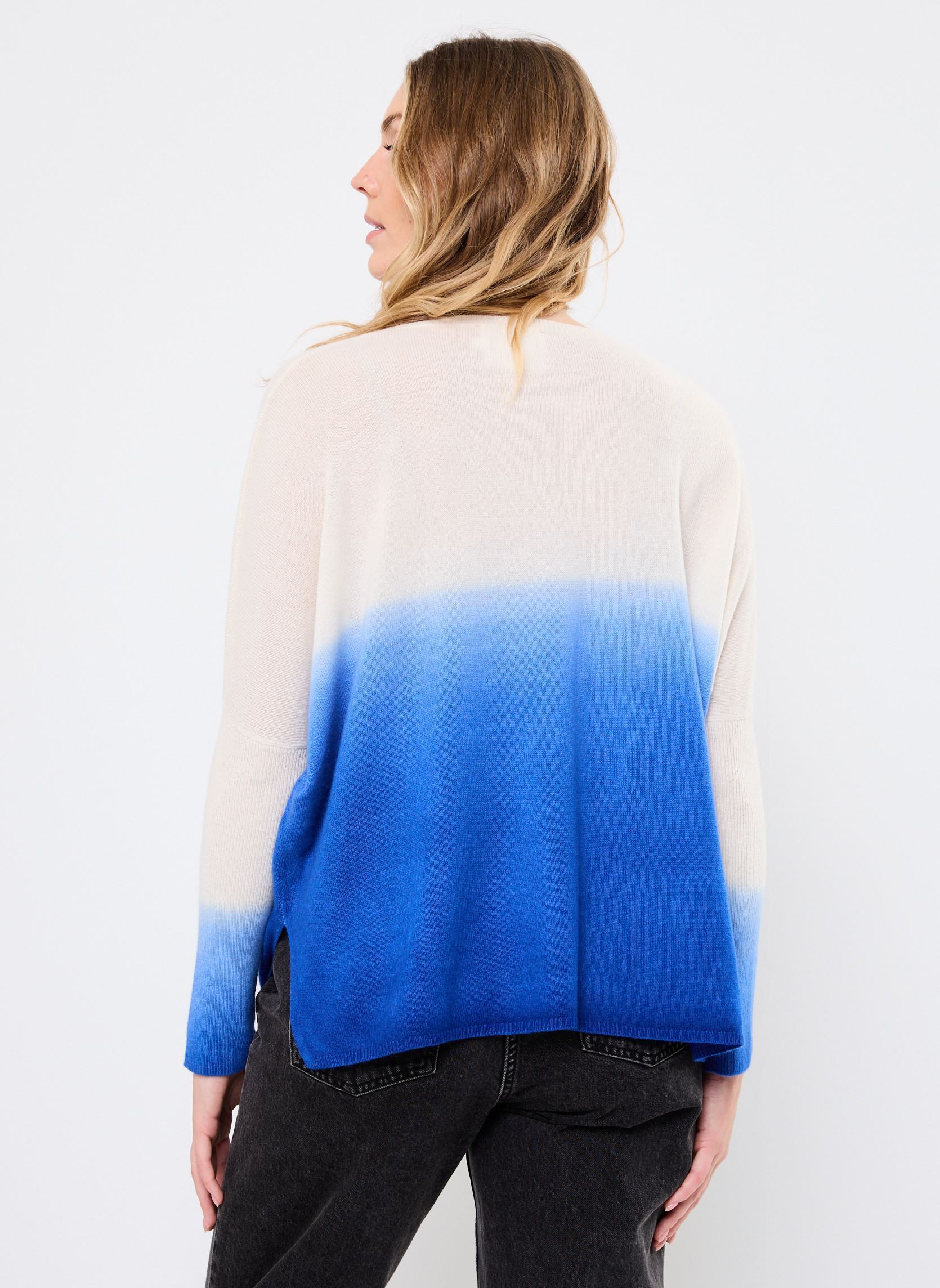 Pulls MILLIE femme bleu Absolut Cashmere Pulls MILLIE femme bleu DIP DYE HORIZON BLUE