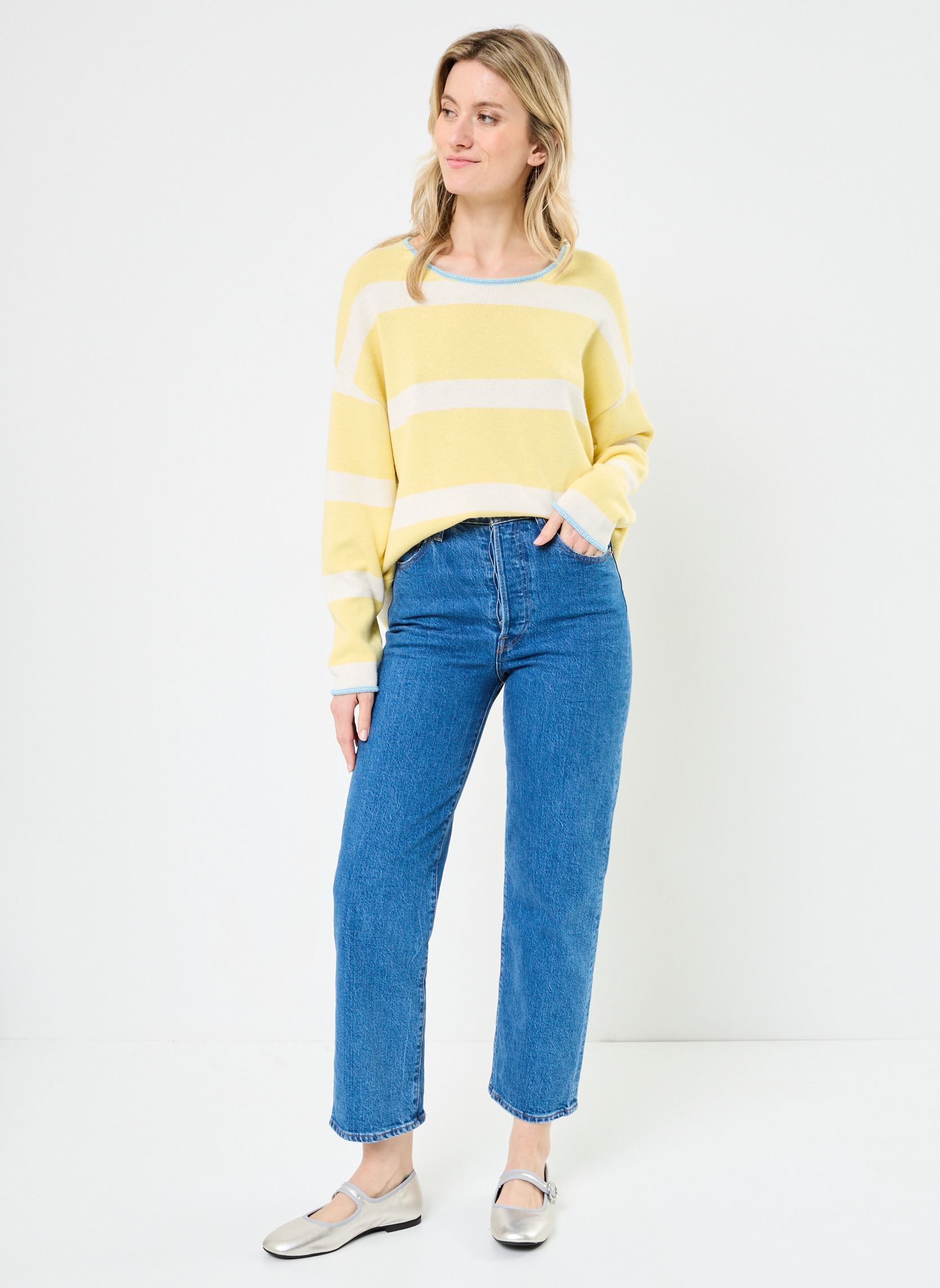 Pulls CARMEN femme jaune Absolut Cashmere Pulls CARMEN femme jaune STPS LEMON