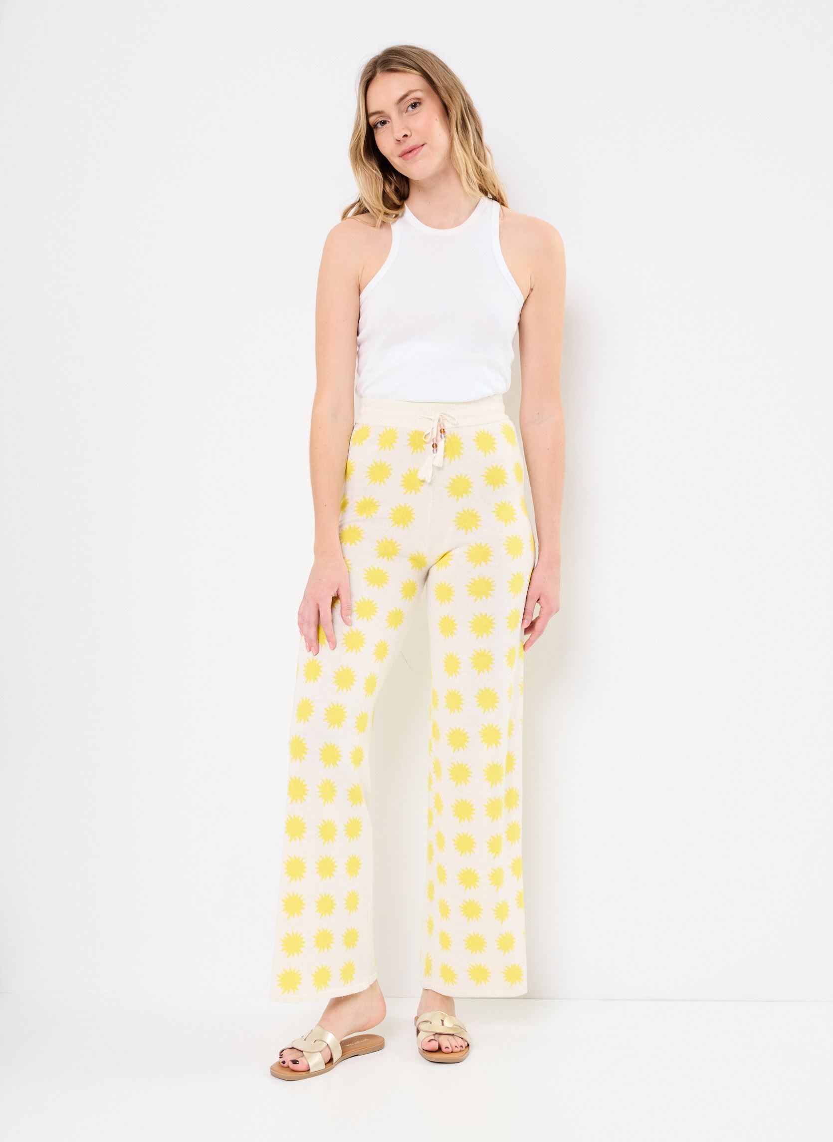 Weite Hosen VALENTINA PRINT damen gelb Absolut Cashmere Weite Hosen VALENTINA PRINT damen gelb YELLOW SUN