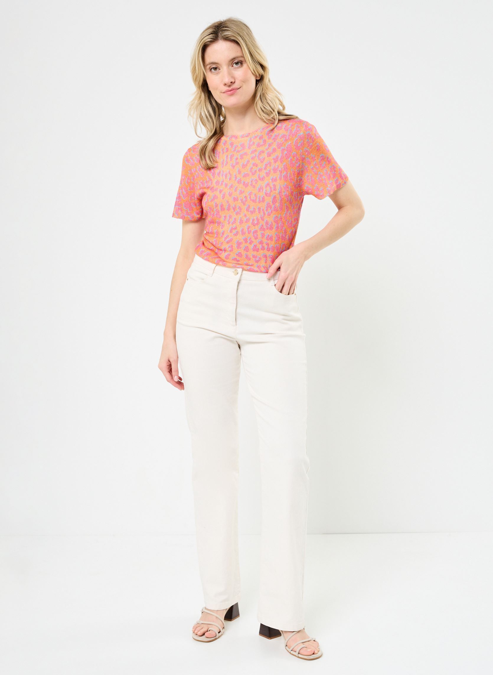 Tee-shirts manches courtes MARIA femme rose Absolut Cashmere Tee-shirts manches courtes MARIA femme rose LEOPARD PINK