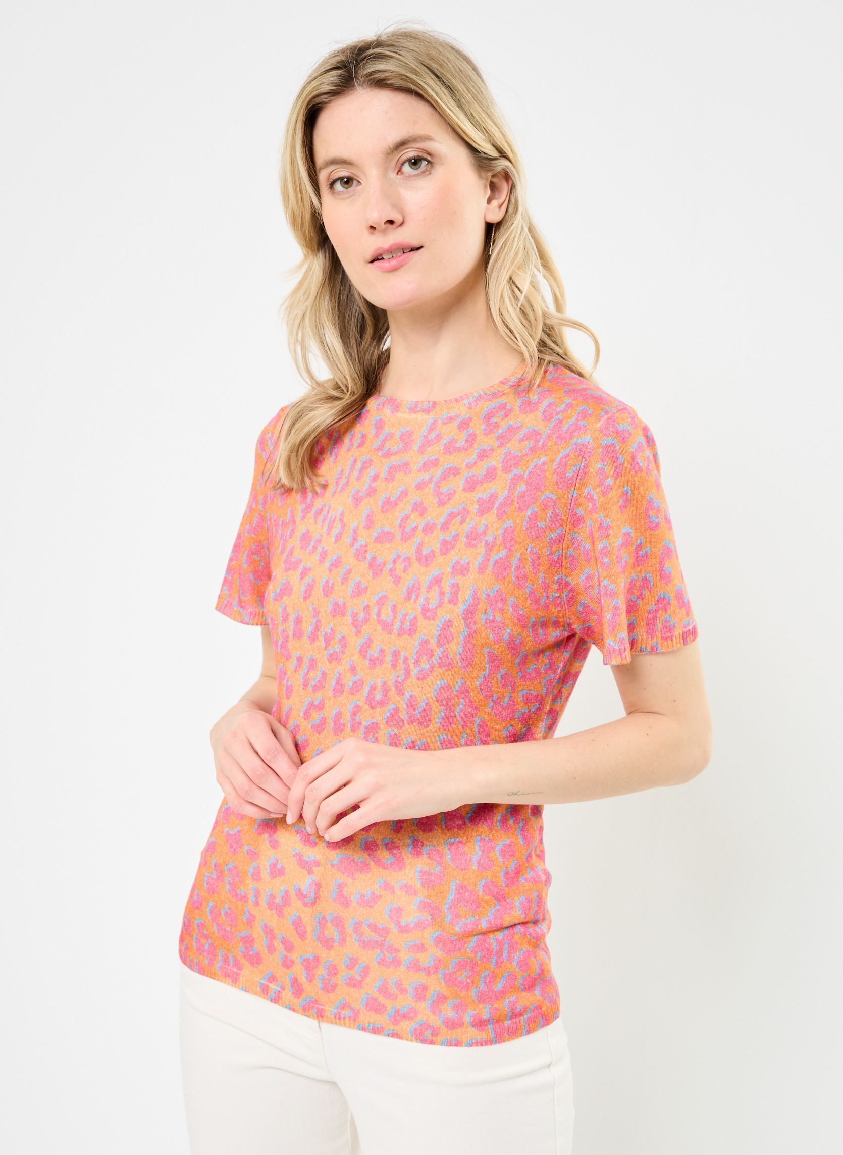 Tee-shirts manches courtes MARIA femme rose Absolut Cashmere Tee-shirts manches courtes MARIA femme rose LEOPARD PINK