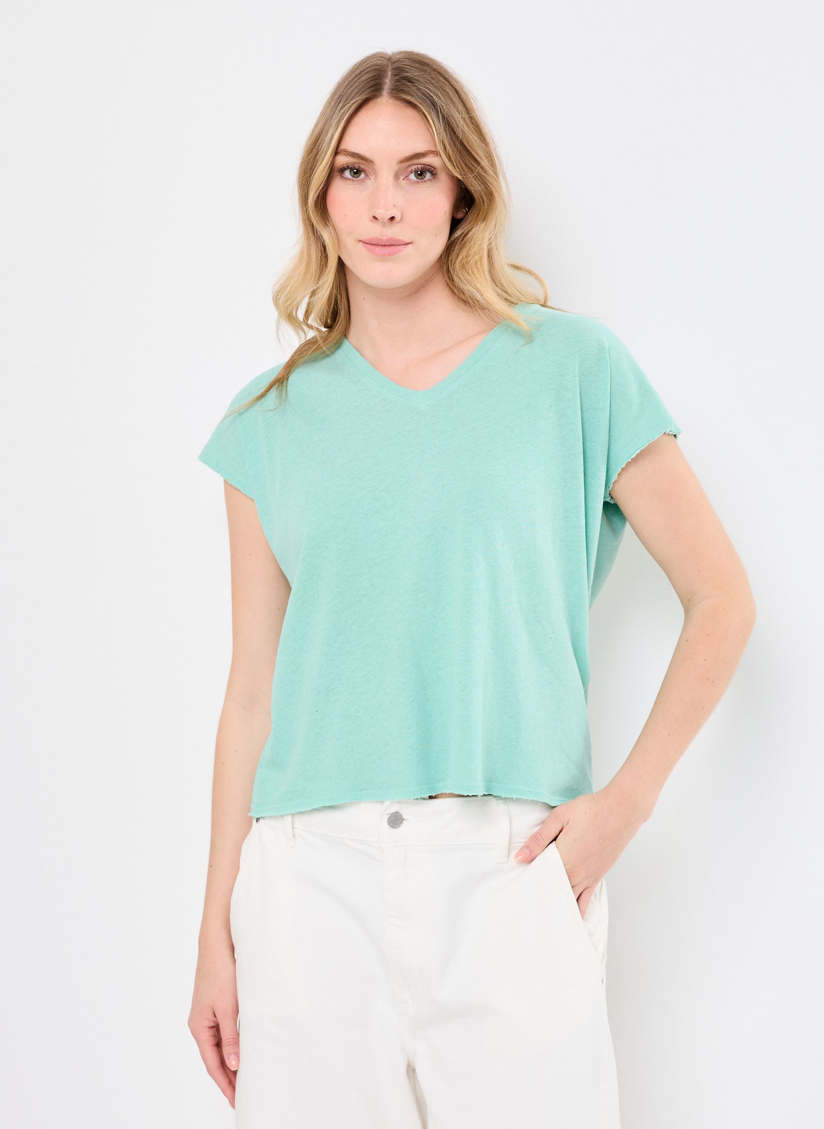 Camisetas de manga corta ALCAZAR mujer verde Absolut Cashmere Camisetas de manga corta ALCAZAR mujer verde GREEN LAGOON