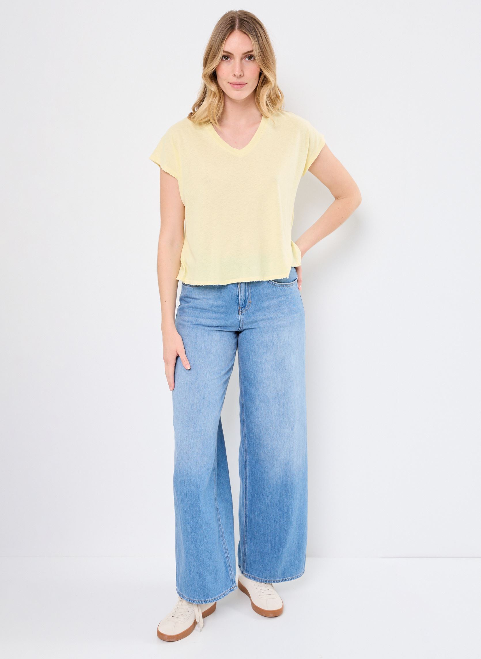 Kurzarm-T-Shirts ALCAZAR damen gelb Absolut Cashmere Kurzarm-T-Shirts ALCAZAR damen gelb LEMON