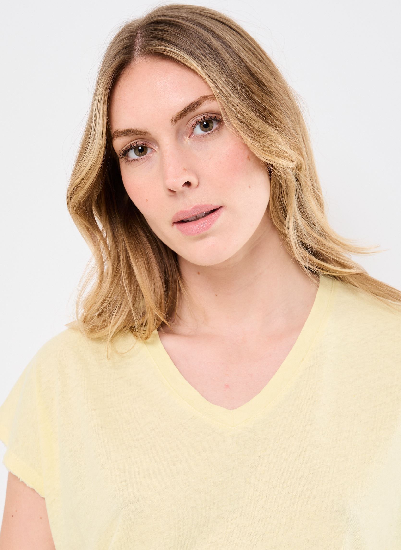 Kurzarm-T-Shirts ALCAZAR damen gelb Absolut Cashmere Kurzarm-T-Shirts ALCAZAR damen gelb LEMON
