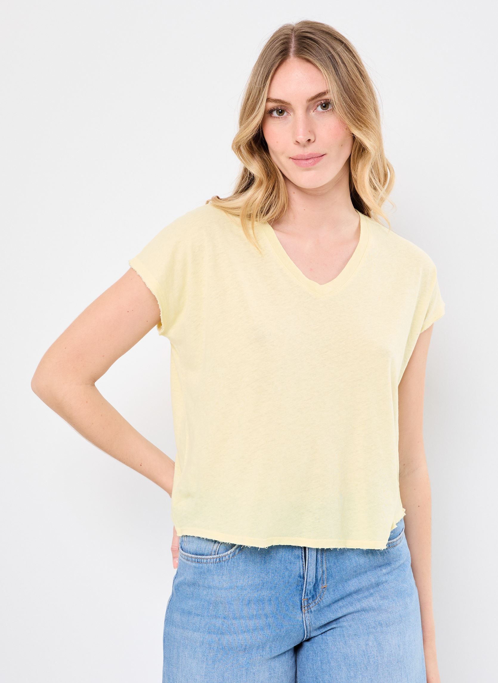 Kurzarm-T-Shirts ALCAZAR damen gelb Absolut Cashmere Kurzarm-T-Shirts ALCAZAR damen gelb LEMON