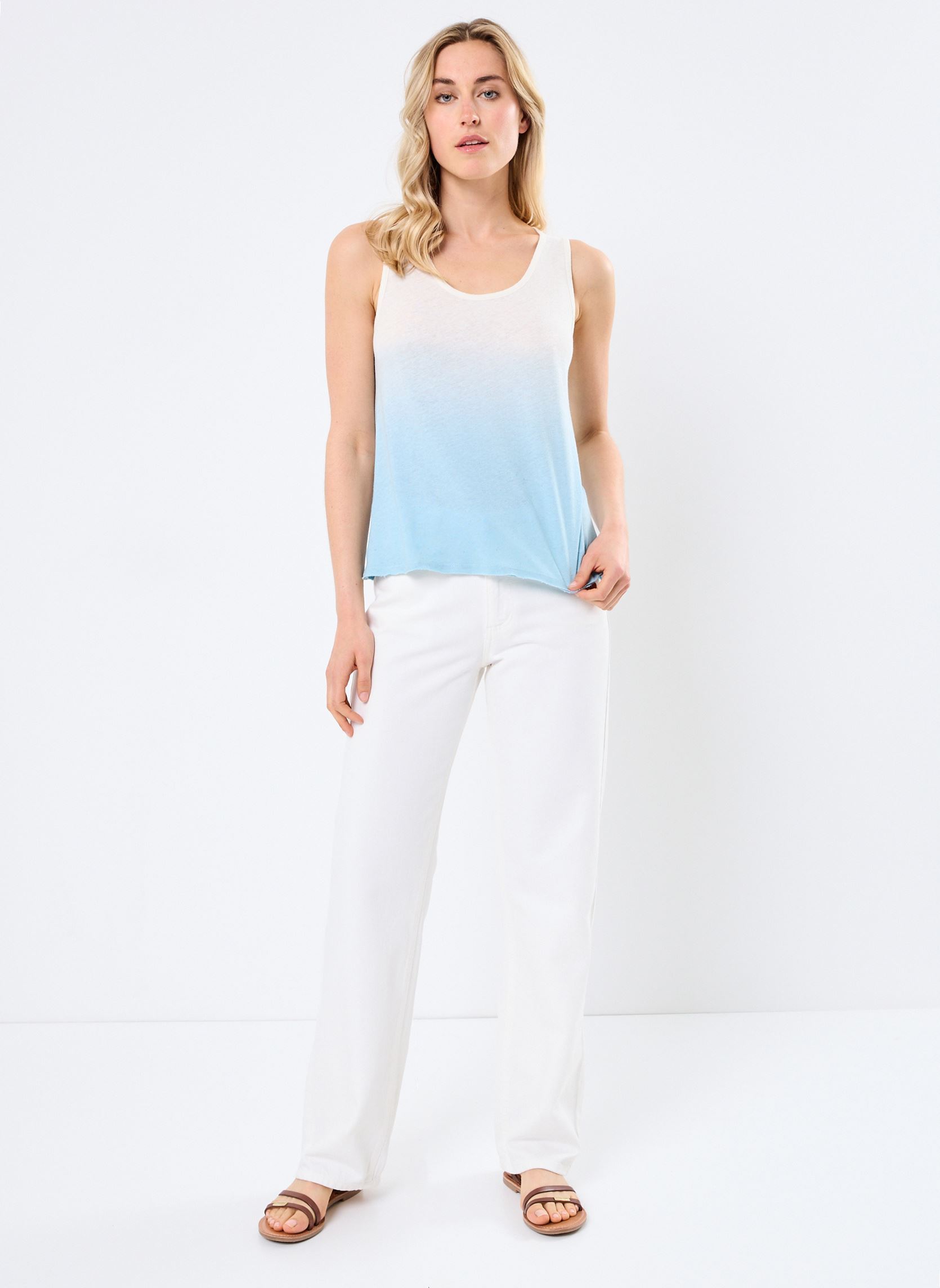 Hemdjes TARRAGONE FANCY dames blauw Absolut Cashmere Hemdjes TARRAGONE FANCY dames blauw DIP D BLUE