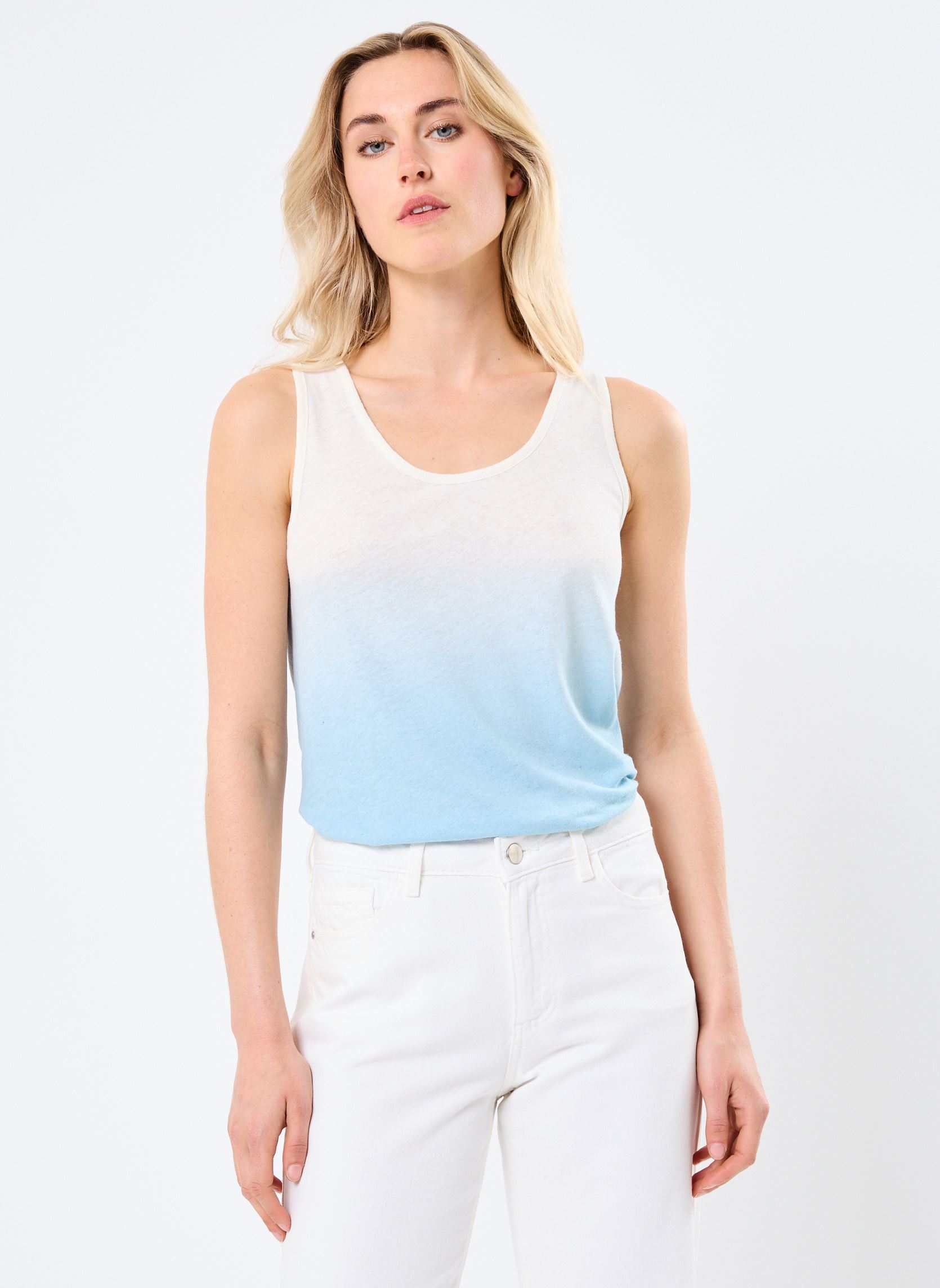 Hemdjes TARRAGONE FANCY dames blauw Absolut Cashmere Hemdjes TARRAGONE FANCY dames blauw DIP D BLUE