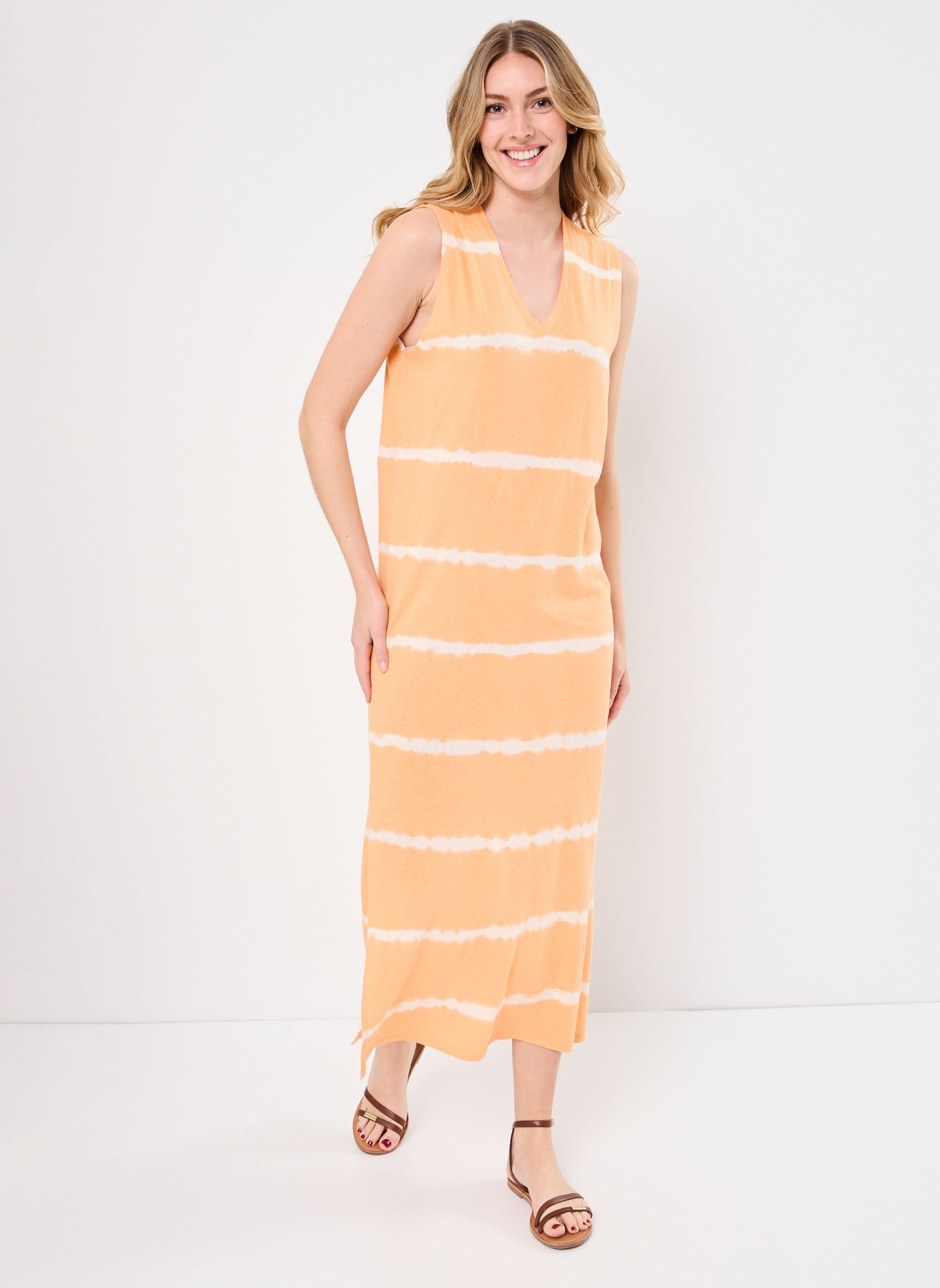 Robes longues SAGRADA FANCY femme orange Absolut Cashmere Robes longues SAGRADA FANCY femme orange HORIZON NECTARINE