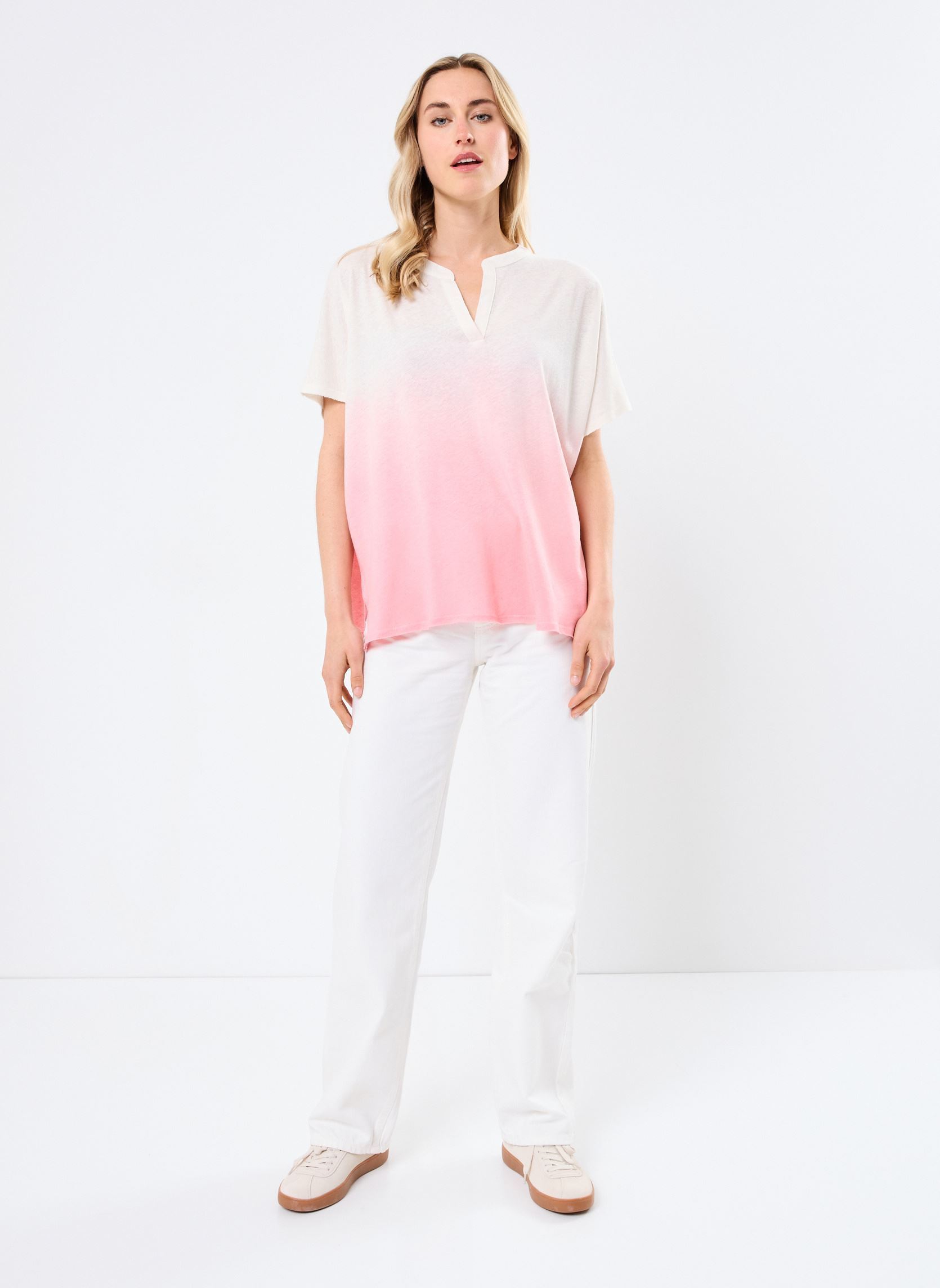 Tee-shirts manches courtes GIRALDA FANCY femme rose Absolut Cashmere Tee-shirts manches courtes GIRALDA FANCY femme rose DIP D BOUGAINVILLIEA