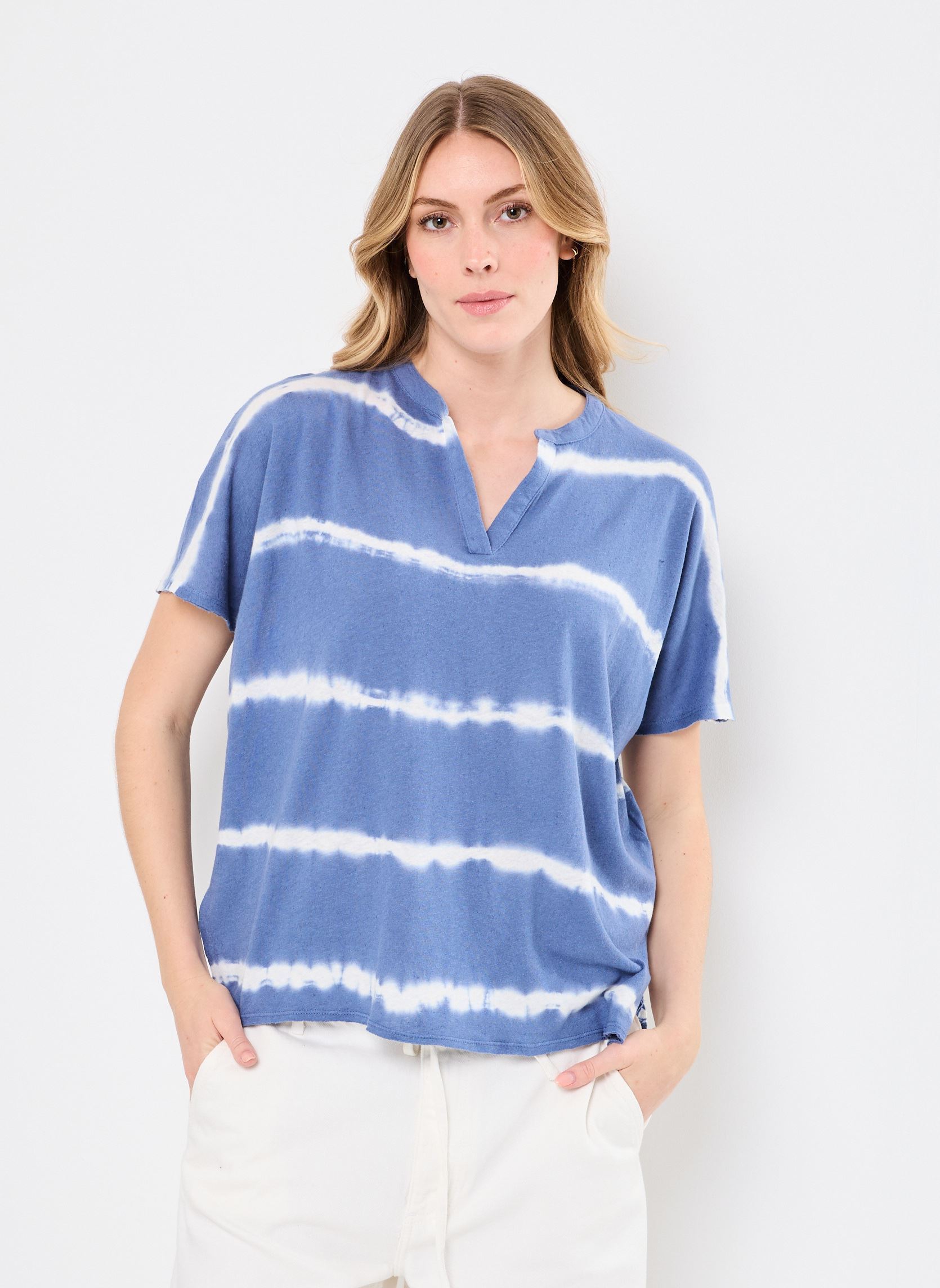 Camisetas de manga corta GIRALDA FANCY mujer azul Absolut Cashmere Camisetas de manga corta GIRALDA FANCY mujer azul HORIZON NAVY
