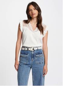 Tops 241-DCOSMA femme blanc