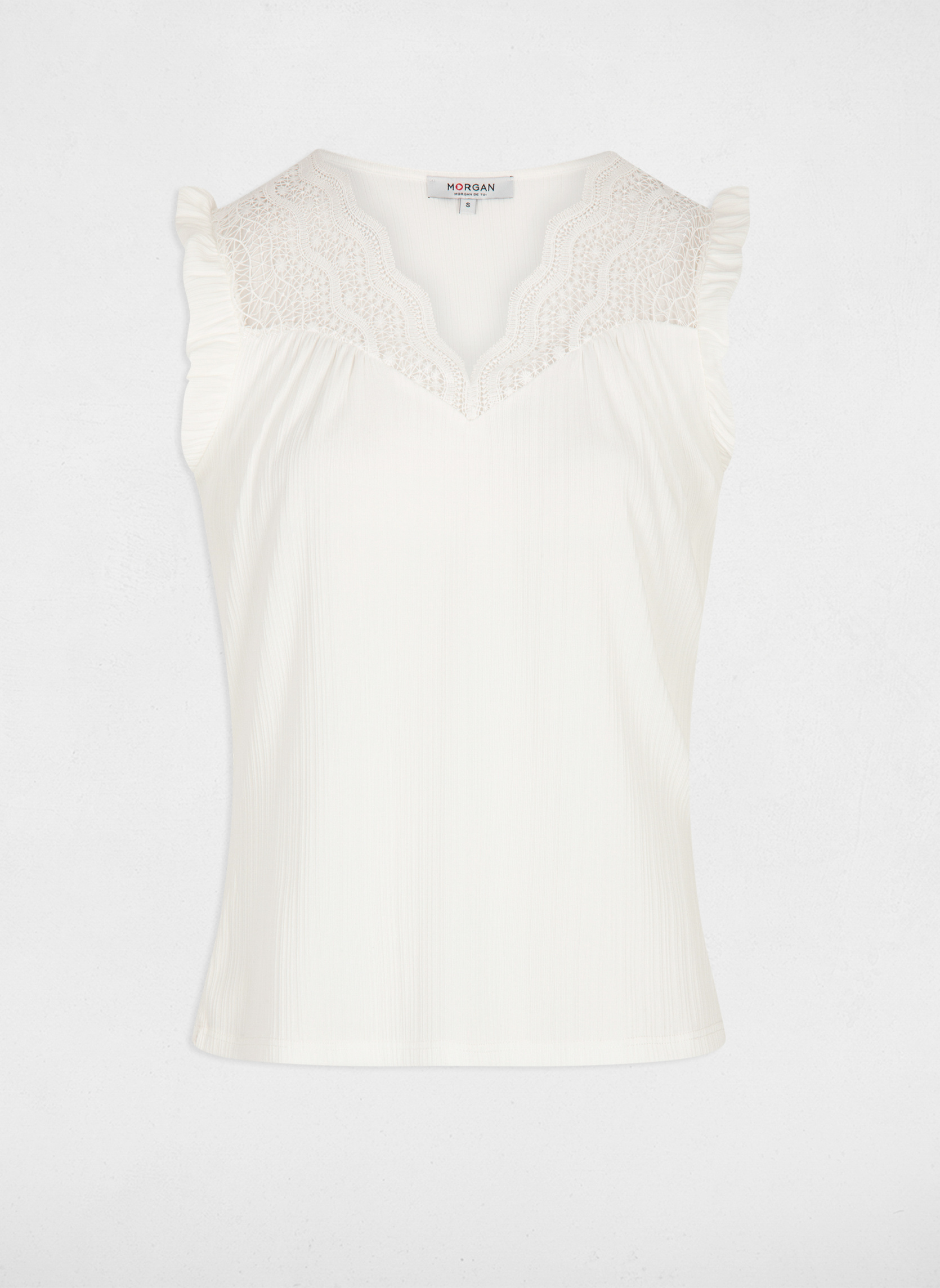 Tops 241-DCOSMA femme blanc Morgan Tops 241-DCOSMA femme blanc Blanc